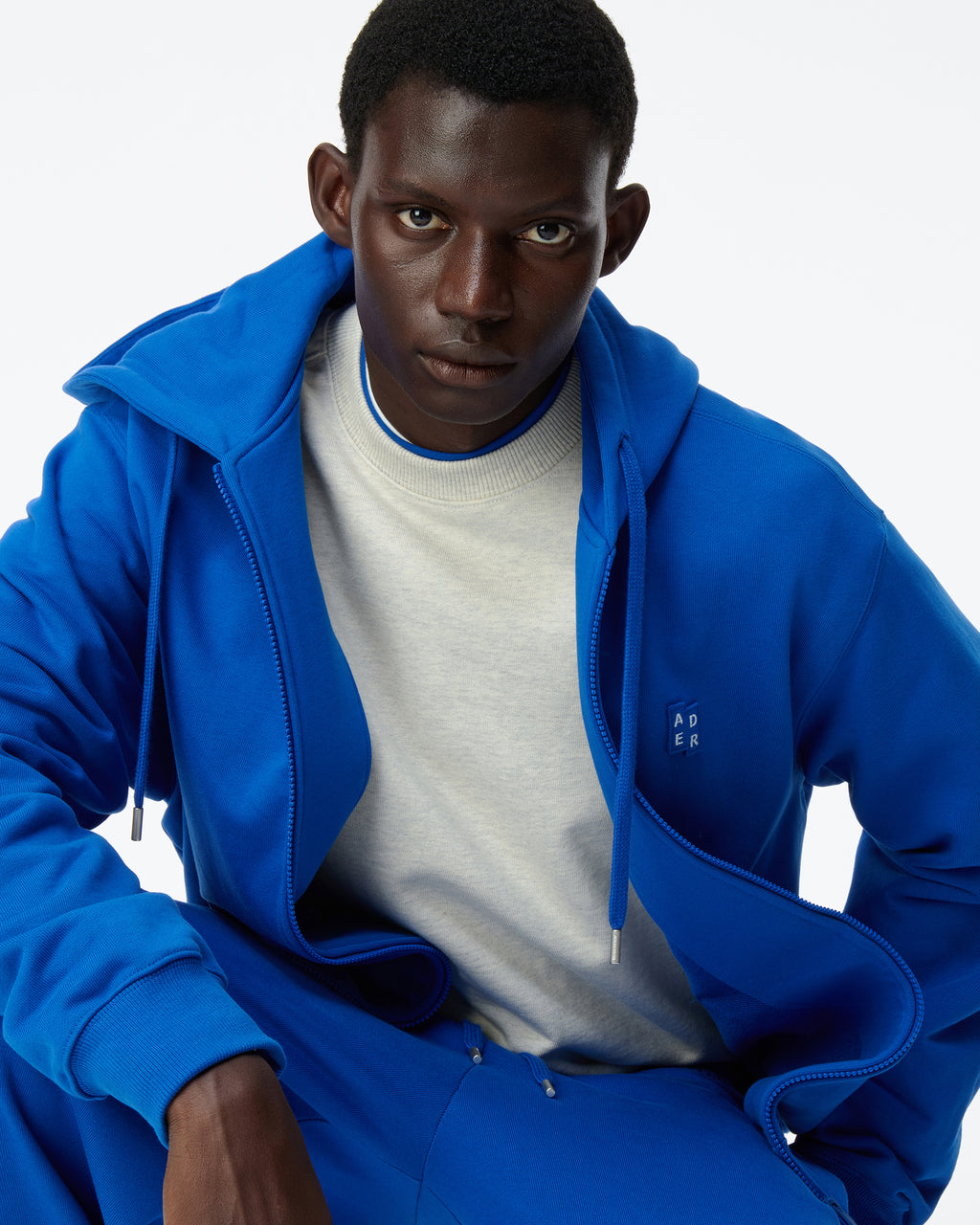 Ader Error - Sig; BL Tag hoodie zip-up 01 (Blue) product image 13 | TRAB K-Fashion Australia