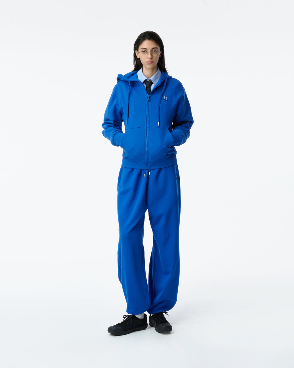 Ader Error - Sig; BL Tag hoodie zip-up 01 (Blue) product image 1 | TRAB K-Fashion Australia