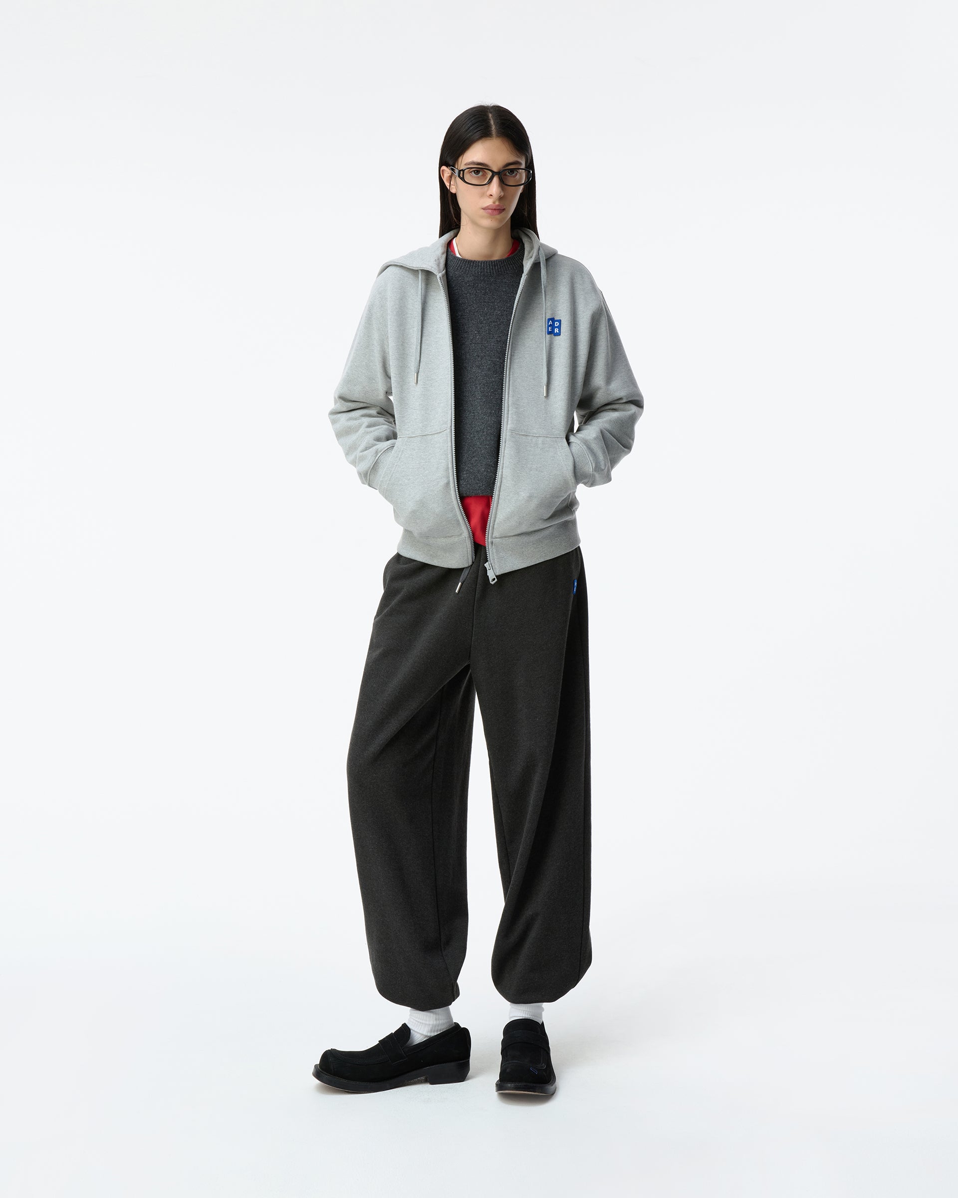 Ader Error - Sig; BL Tag hoodie zip-up 01 (Grey) product image 1 | TRAB K-Fashion Australia