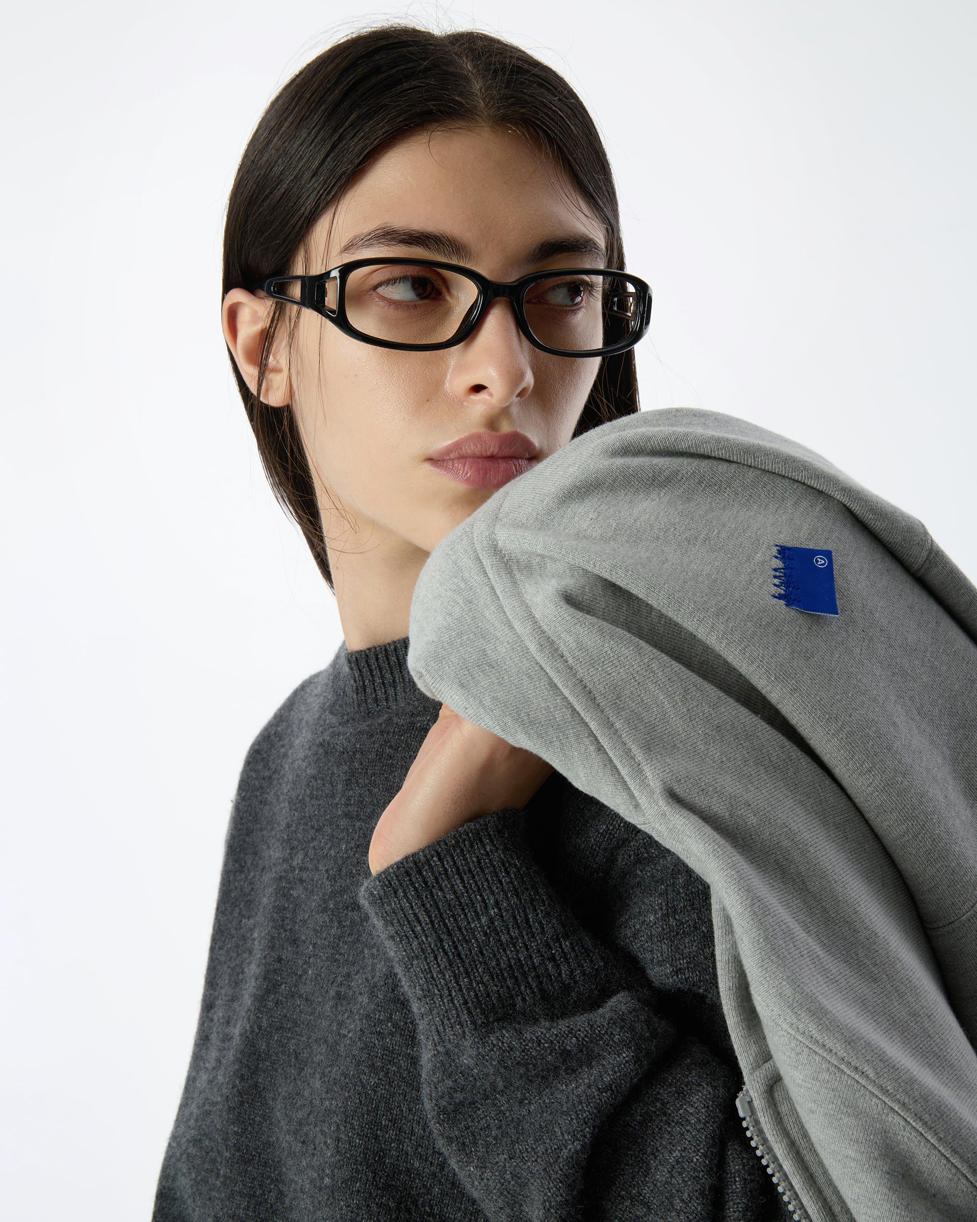 Ader Error - Sig; BL Tag hoodie zip-up 01 (Grey) product image 12 | TRAB K-Fashion Australia