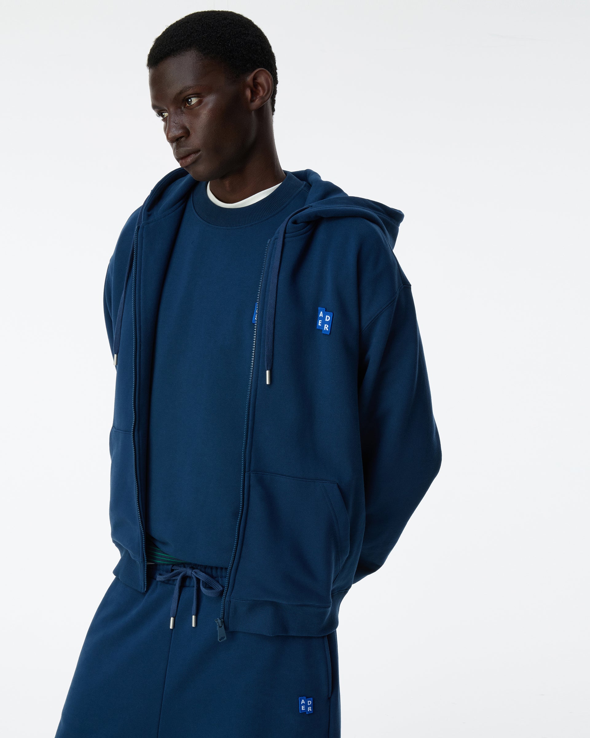Ader Error - Sig; BL Tag hoodie zip-up 01 (Navy) product image 3 | TRAB K-Fashion Australia