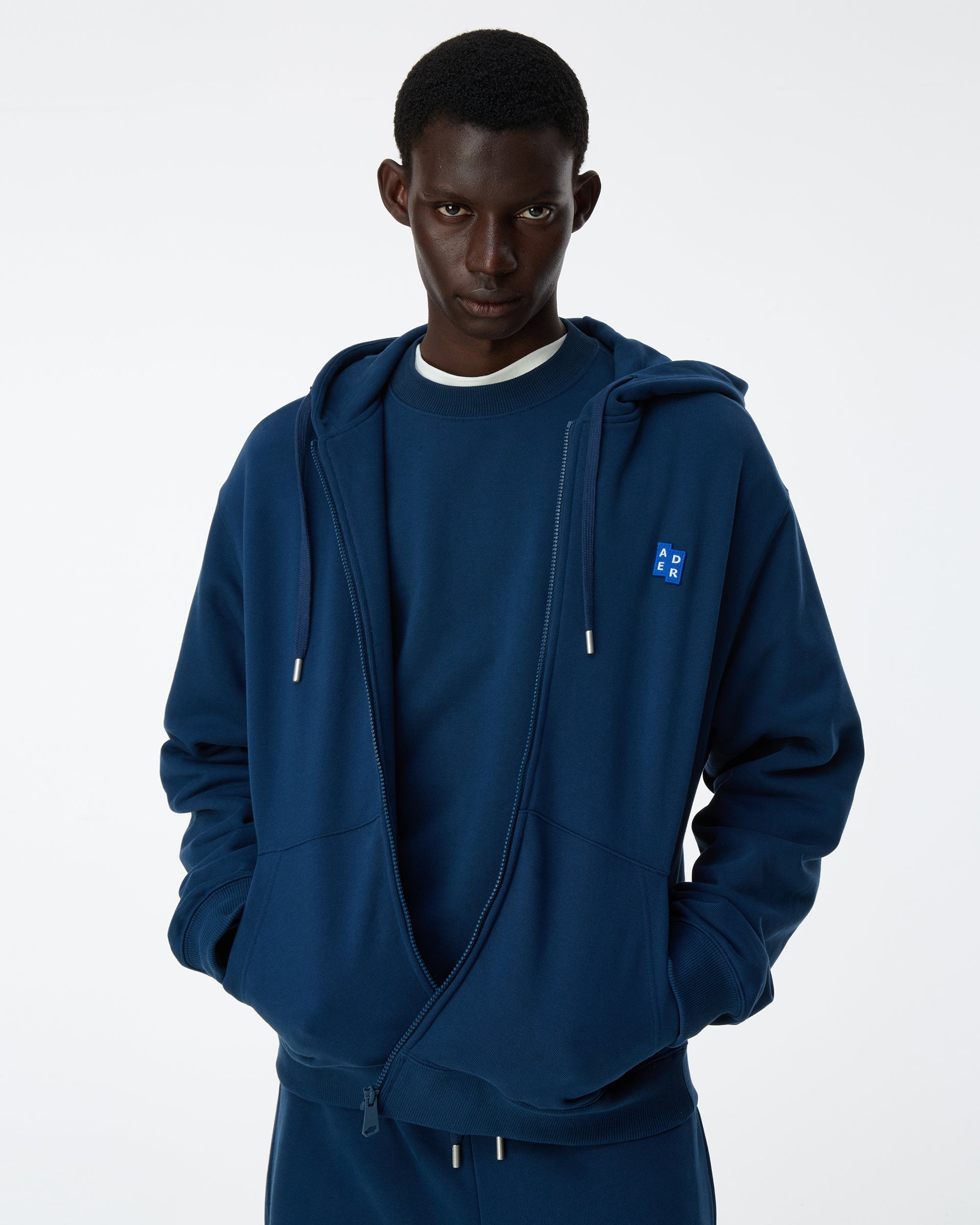Ader Error - Sig; BL Tag hoodie zip-up 01 (Navy) product image 4 | TRAB K-Fashion Australia