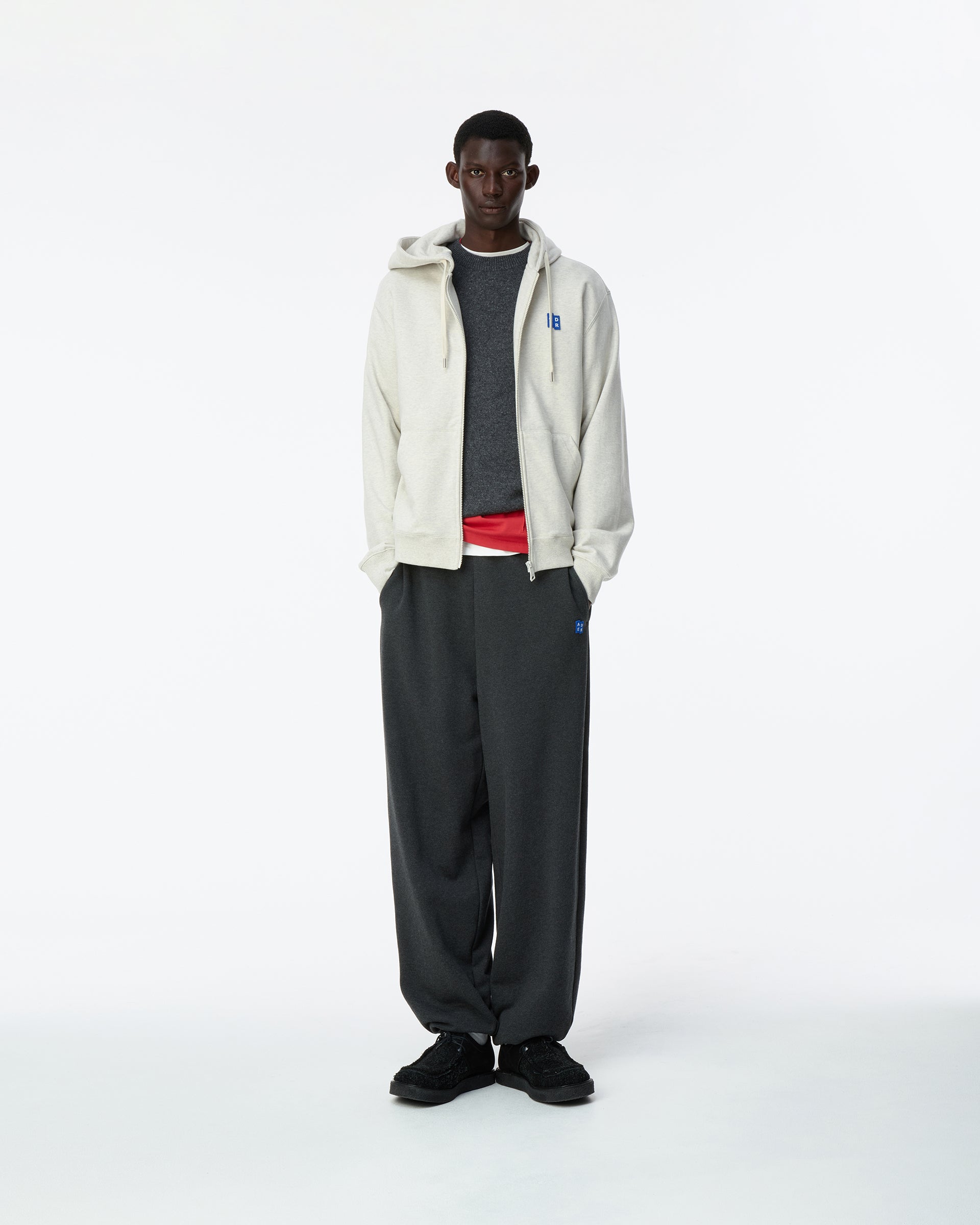 Ader Error - Sig; BL Tag hoodie zip-up 01 (Oatmeal) product image 1 | TRAB K-Fashion Australia