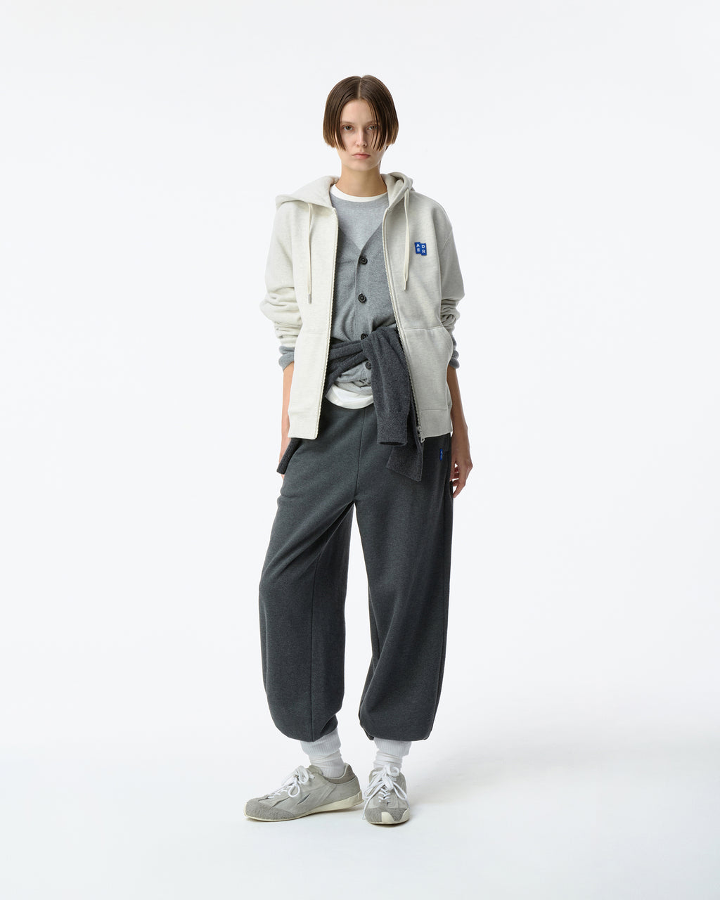 Ader Error - Sig; BL Tag hoodie zip-up 01 (Oatmeal) product image 5 | TRAB K-Fashion Australia