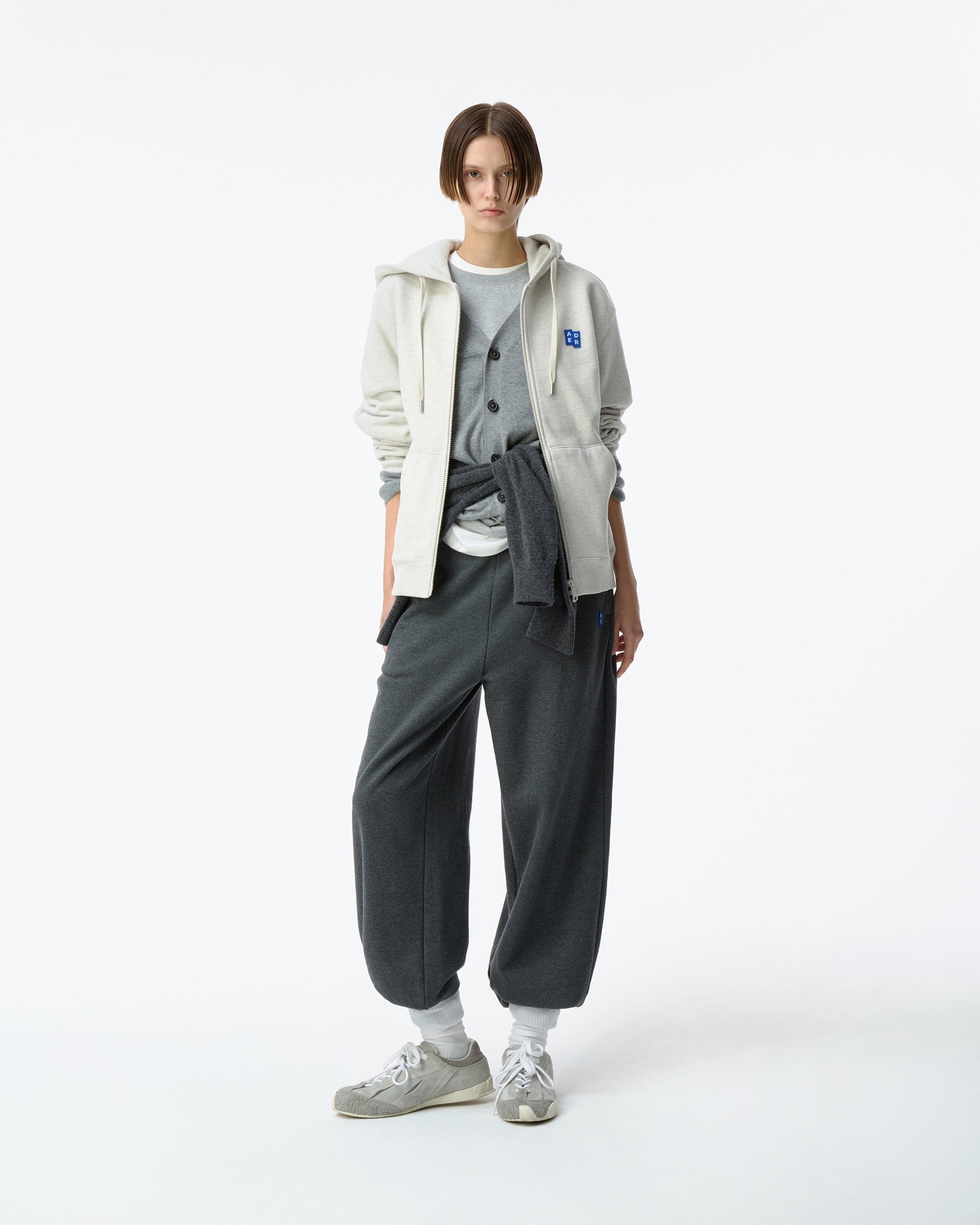 Ader Error - Sig; BL Tag hoodie zip-up 01 (Oatmeal) product image 5 | TRAB K-Fashion Australia