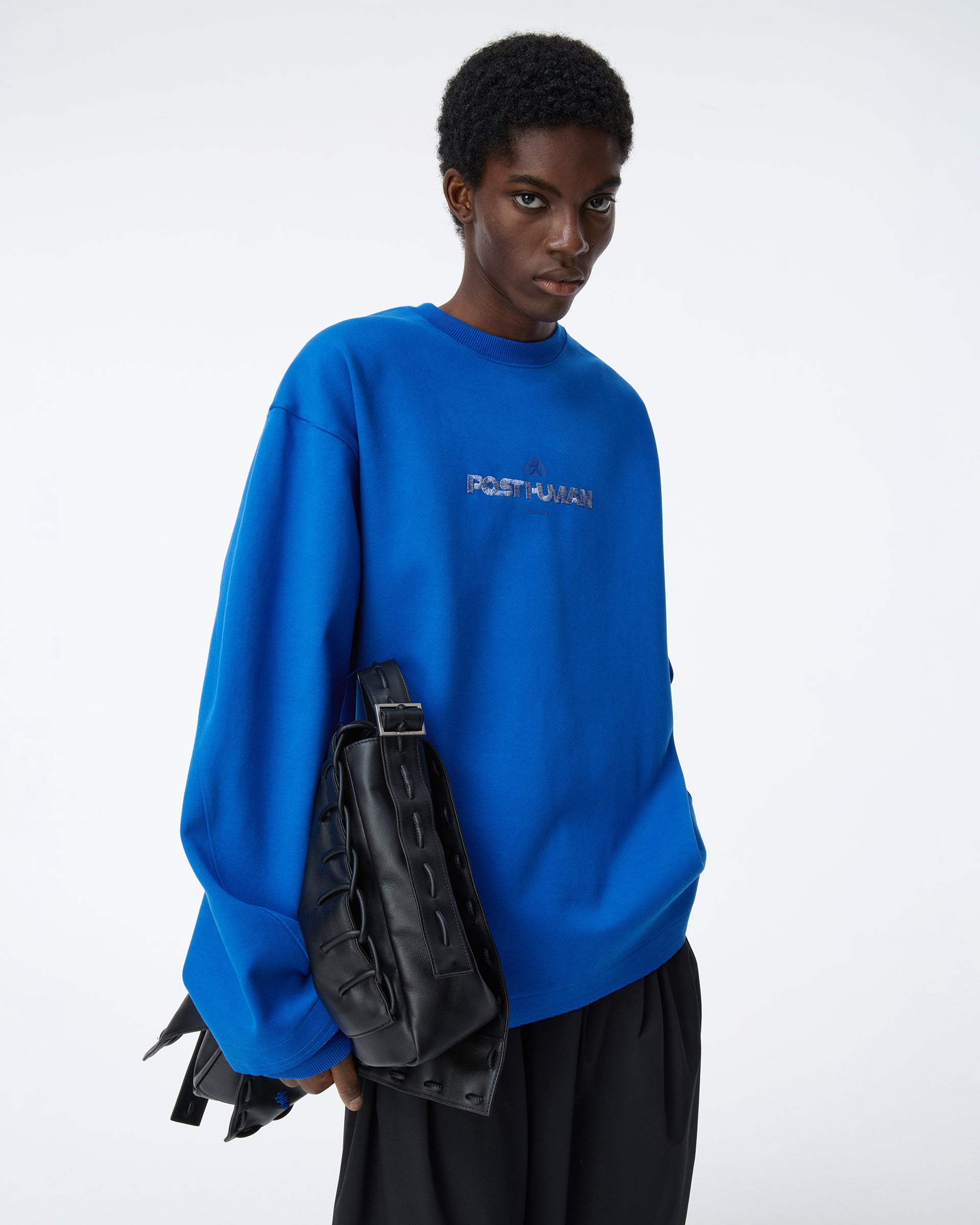 Ader Error - Post human Sweatshirt Product. 42 (Blue) product image 5 | TRAB K-Fashion Australia