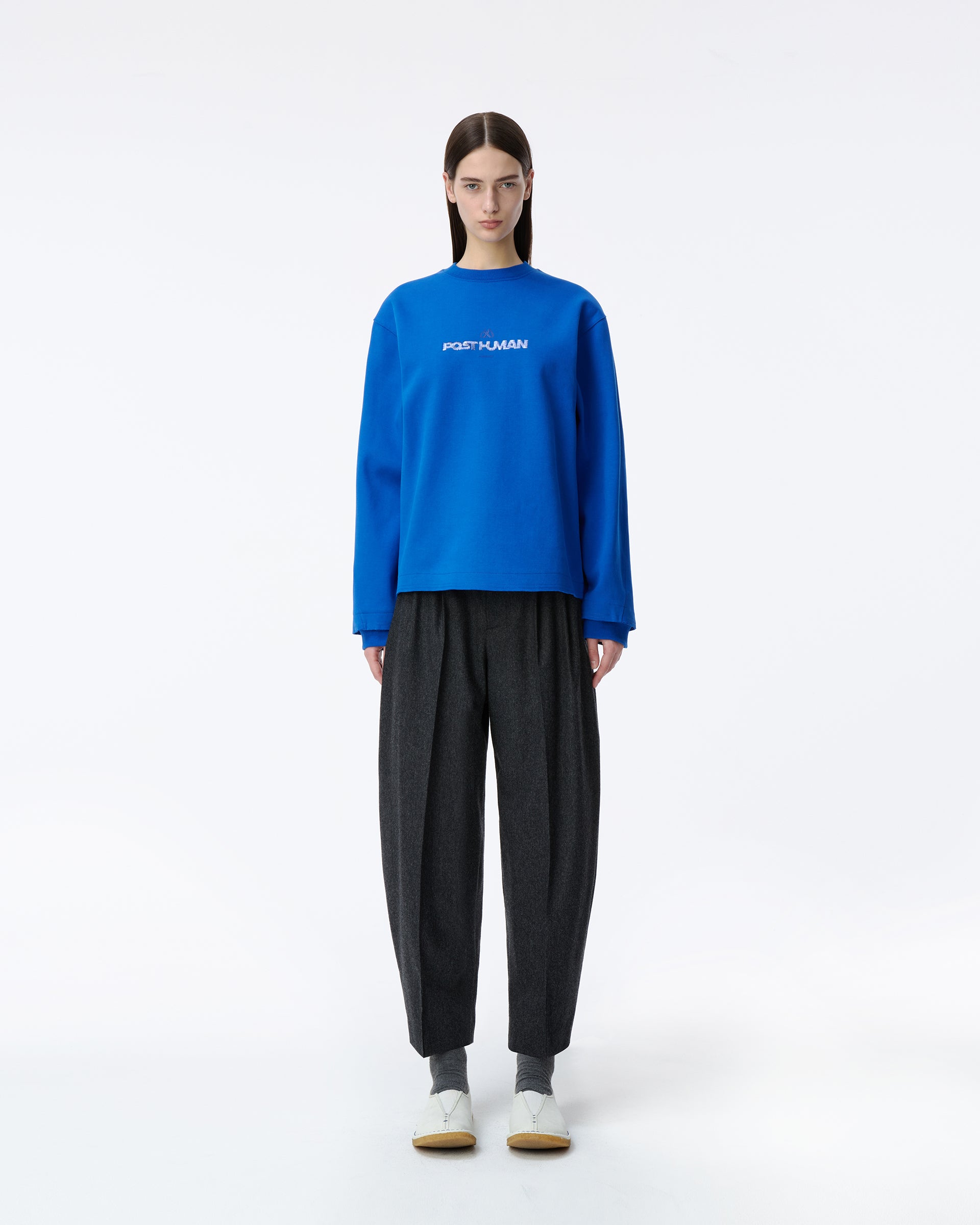 Ader Error - Post human Sweatshirt Product. 42 (Blue) product image 2 | TRAB K-Fashion Australia