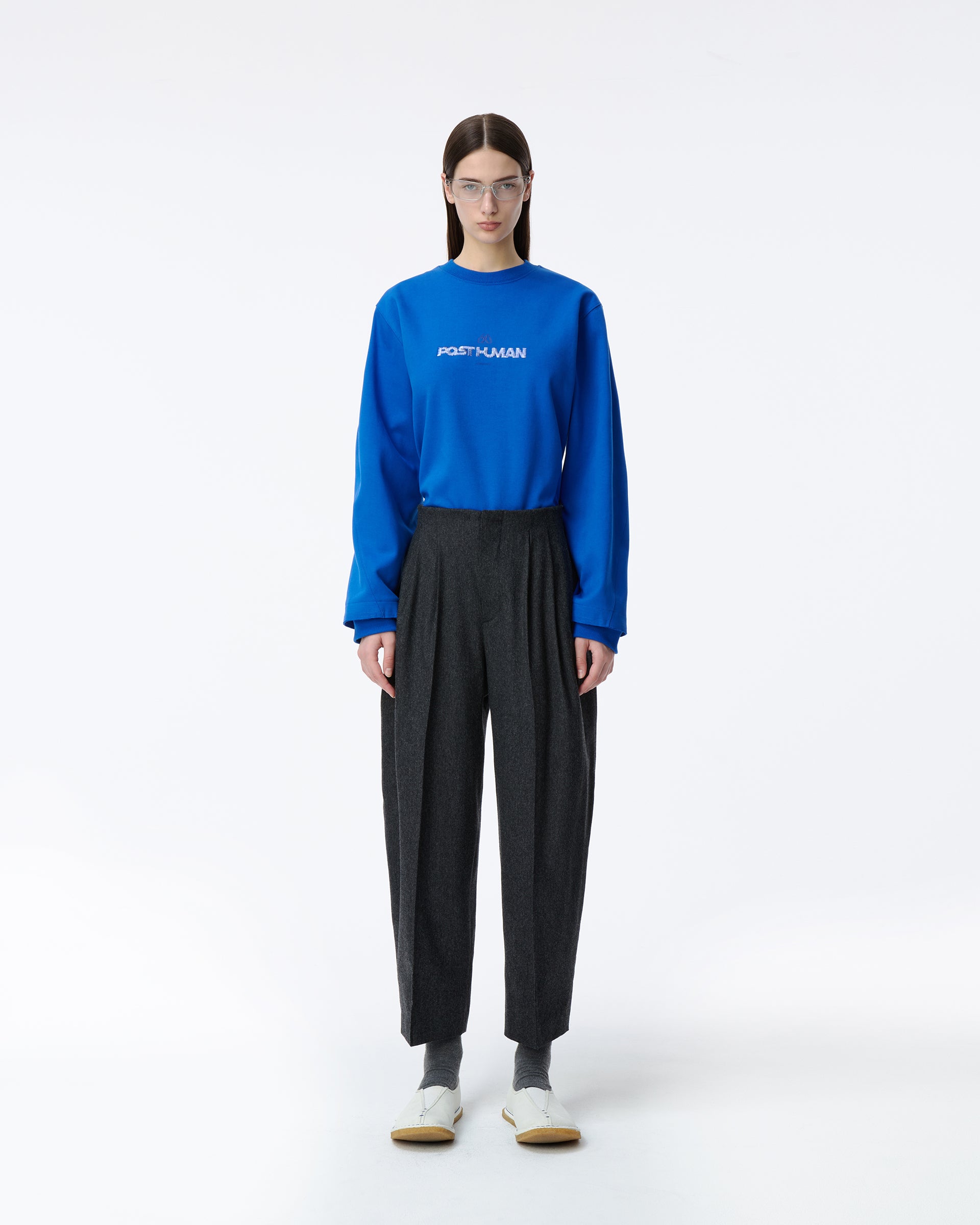 Ader Error - Post human Sweatshirt Product. 42 (Blue) product image 4 | TRAB K-Fashion Australia