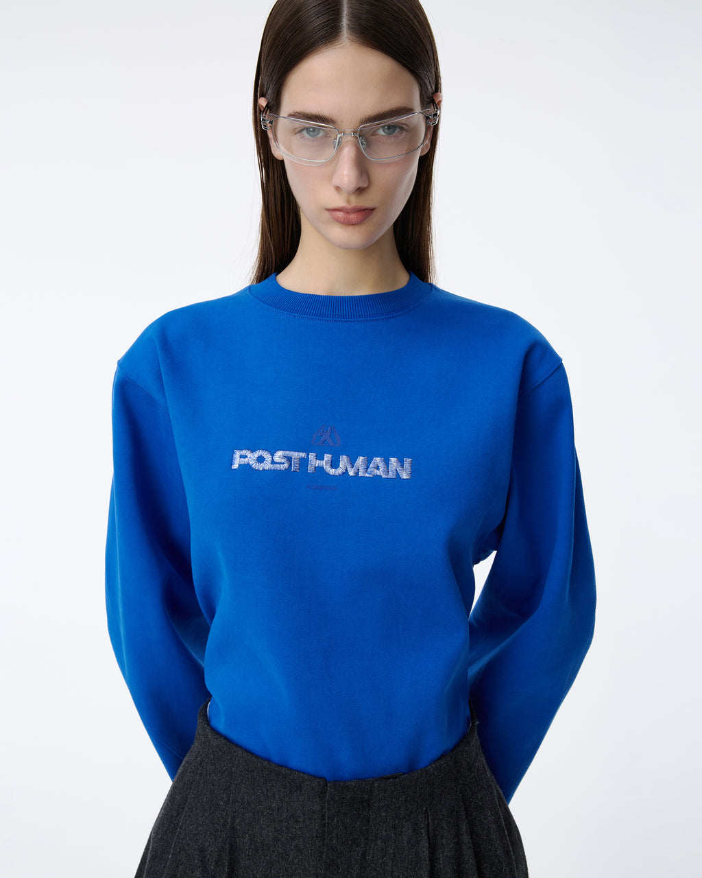 Ader Error - Post human Sweatshirt Product. 42 (Blue) product image 5 | TRAB K-Fashion Australia