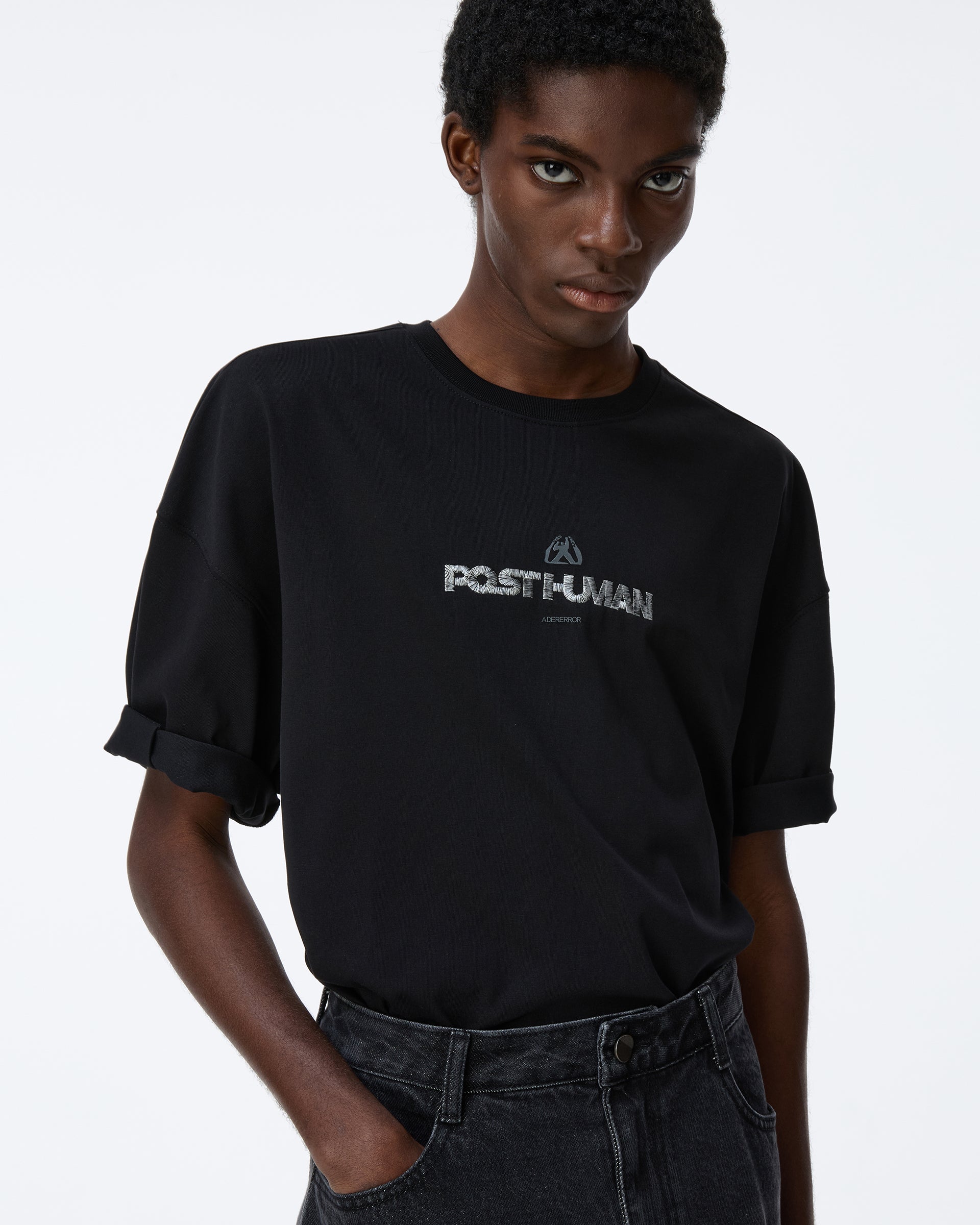 Ader Error - Post human T-shirt Product. 48 (Noir) product image 5 | TRAB K-Fashion Australia