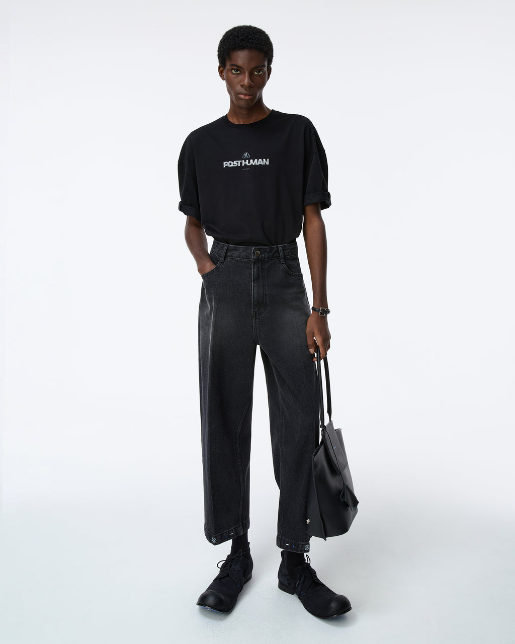 Ader Error - Post human T-shirt Product. 48 (Noir) product image 6 | TRAB K-Fashion Australia