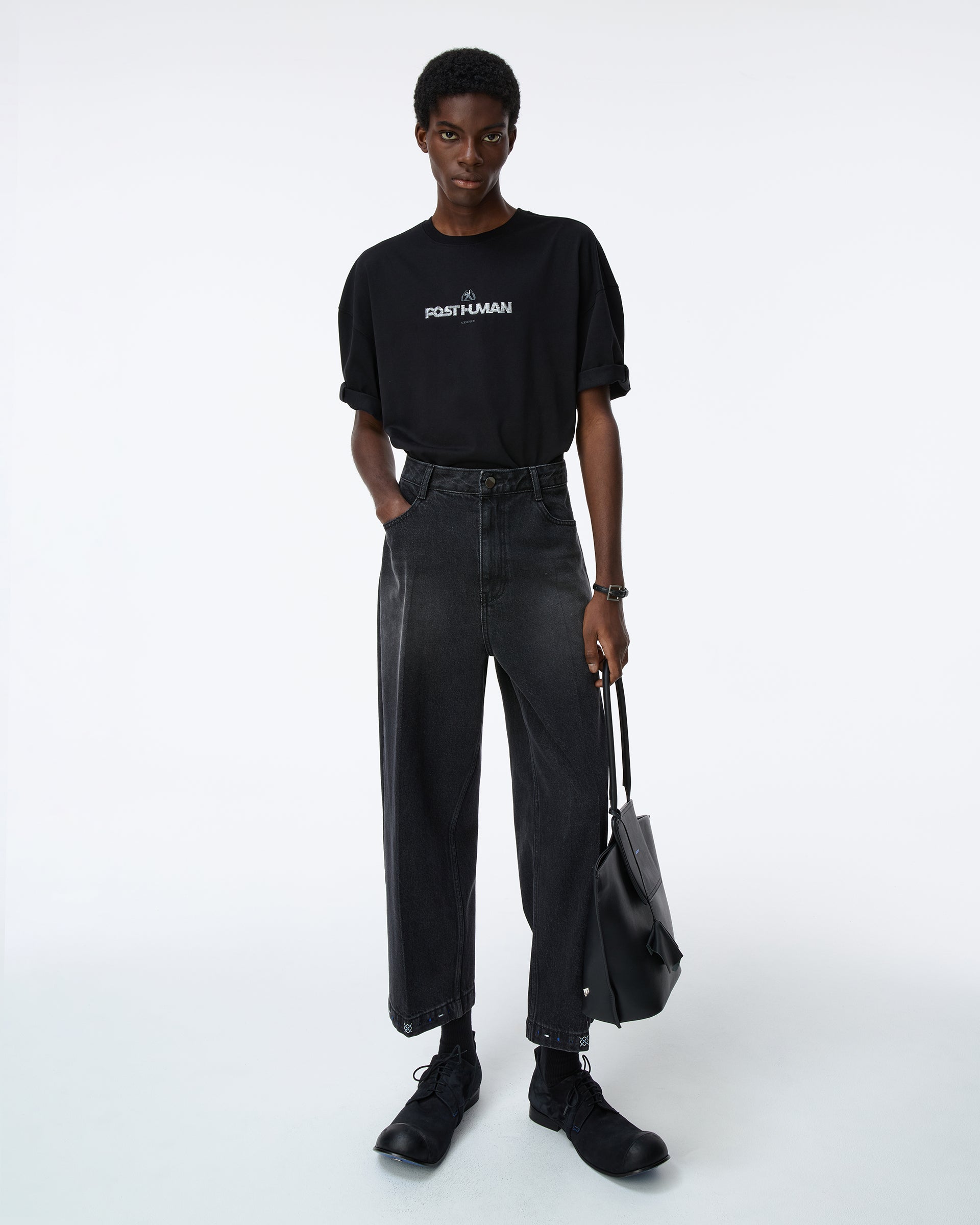 Ader Error - Post human T-shirt Product. 48 (Noir) product image 6 | TRAB K-Fashion Australia