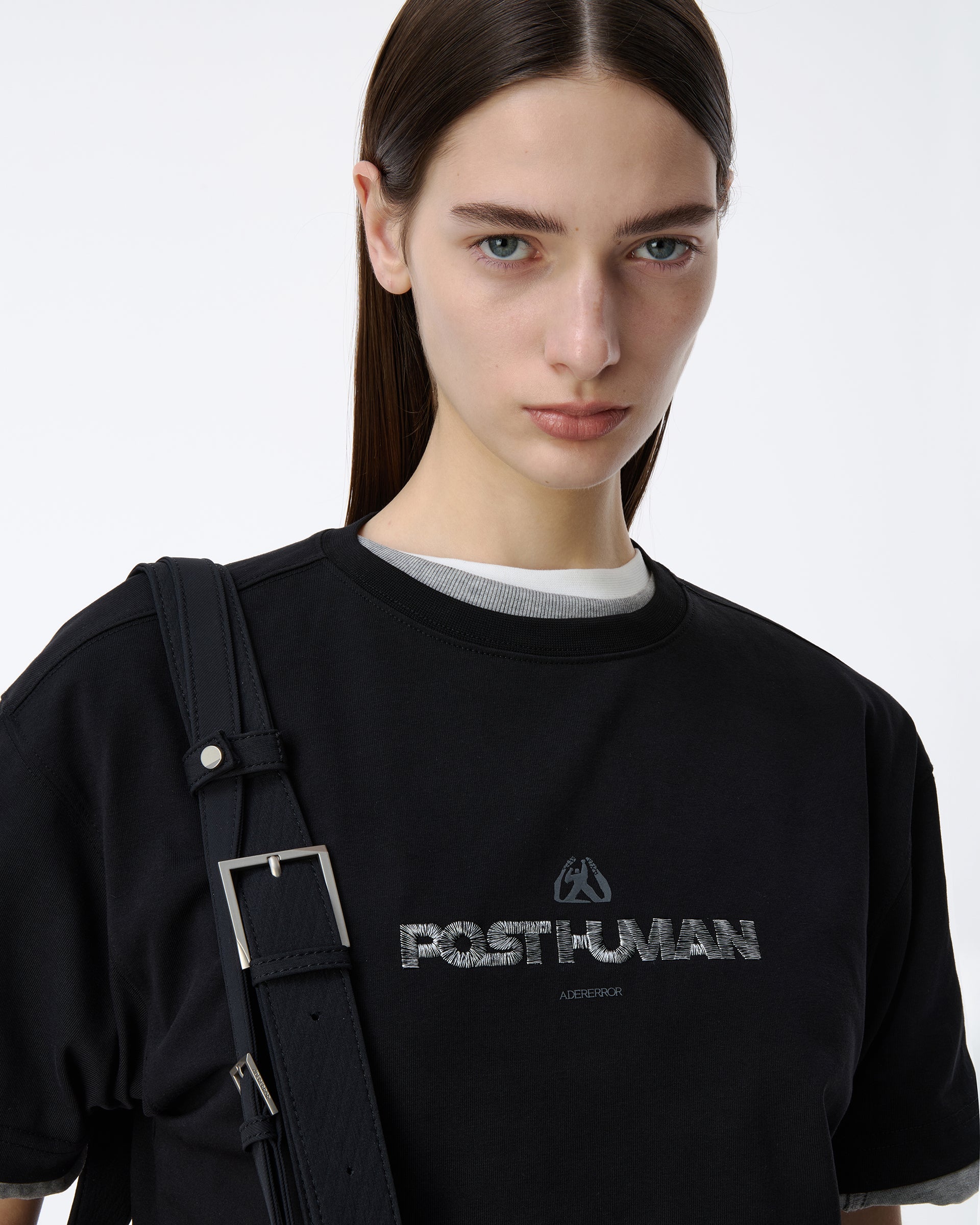 Ader Error - Post human T-shirt Product. 48 (Noir) product image 6 | TRAB K-Fashion Australia