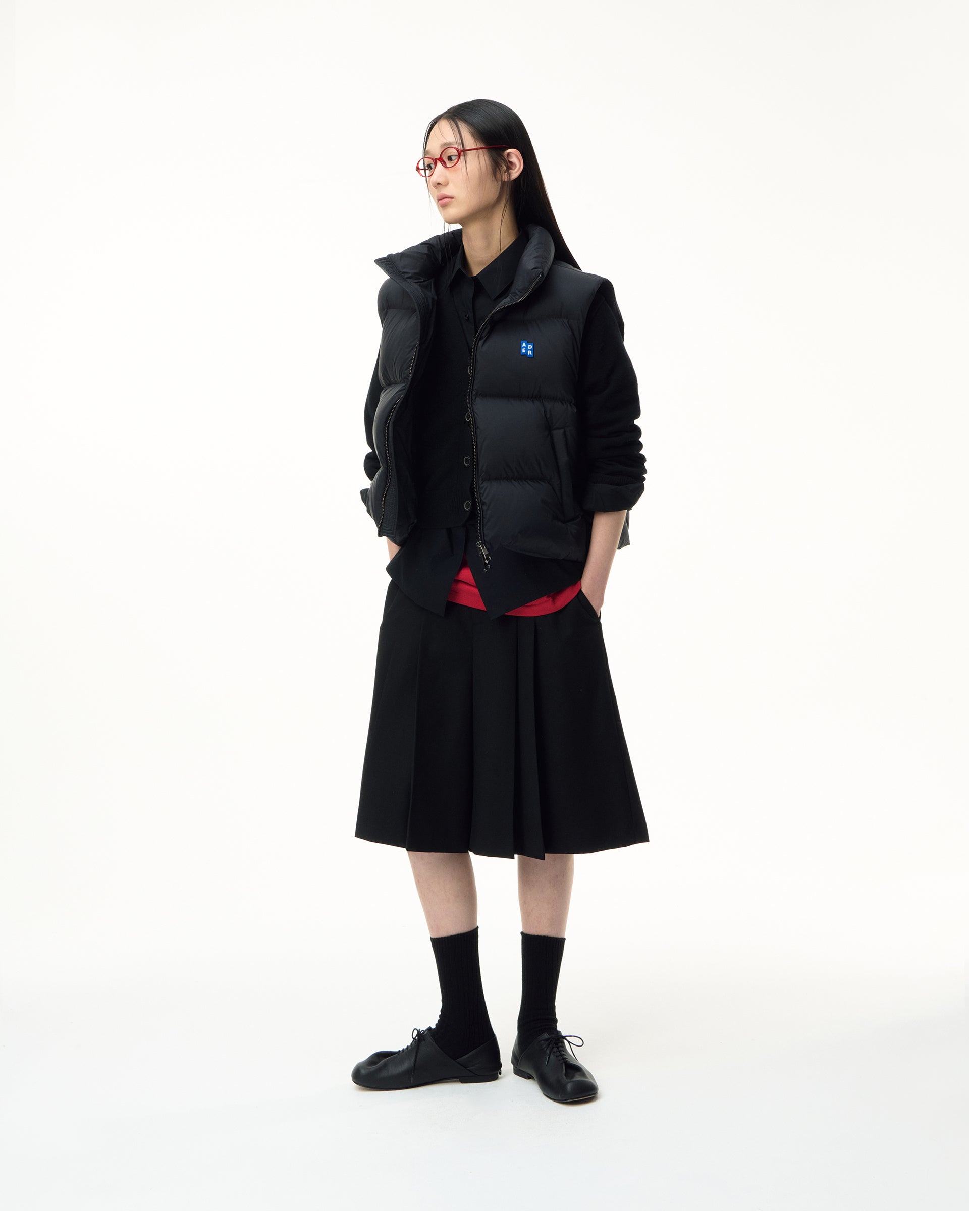 Ader Error - Sig; BL Tag puffer vest 01 (Noir) product image 1 | TRAB K-Fashion Australia