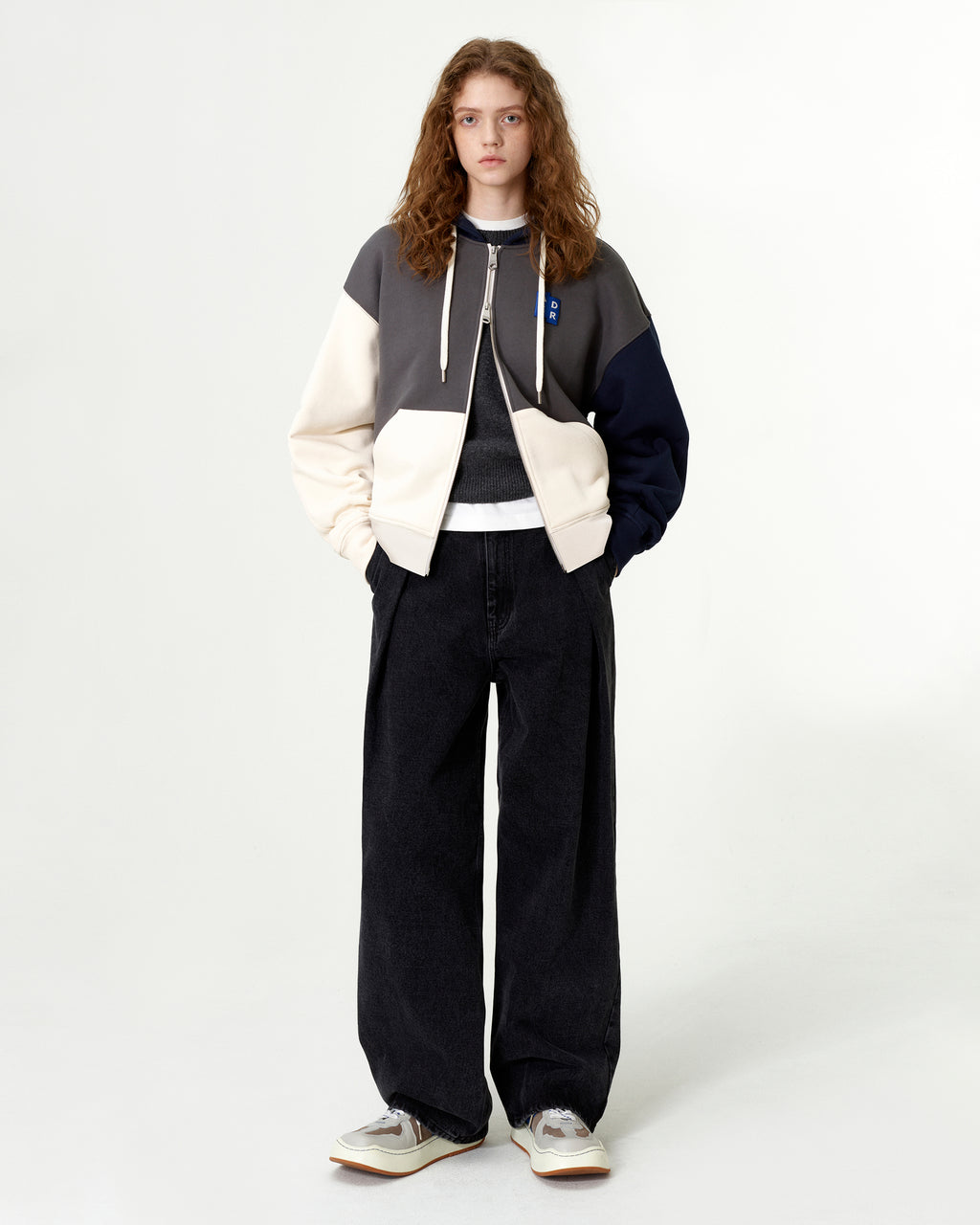 Ader Error - Sig; BL Tag hoodie zip-up 02 (Charcoal) product image 1 | TRAB K-Fashion Australia