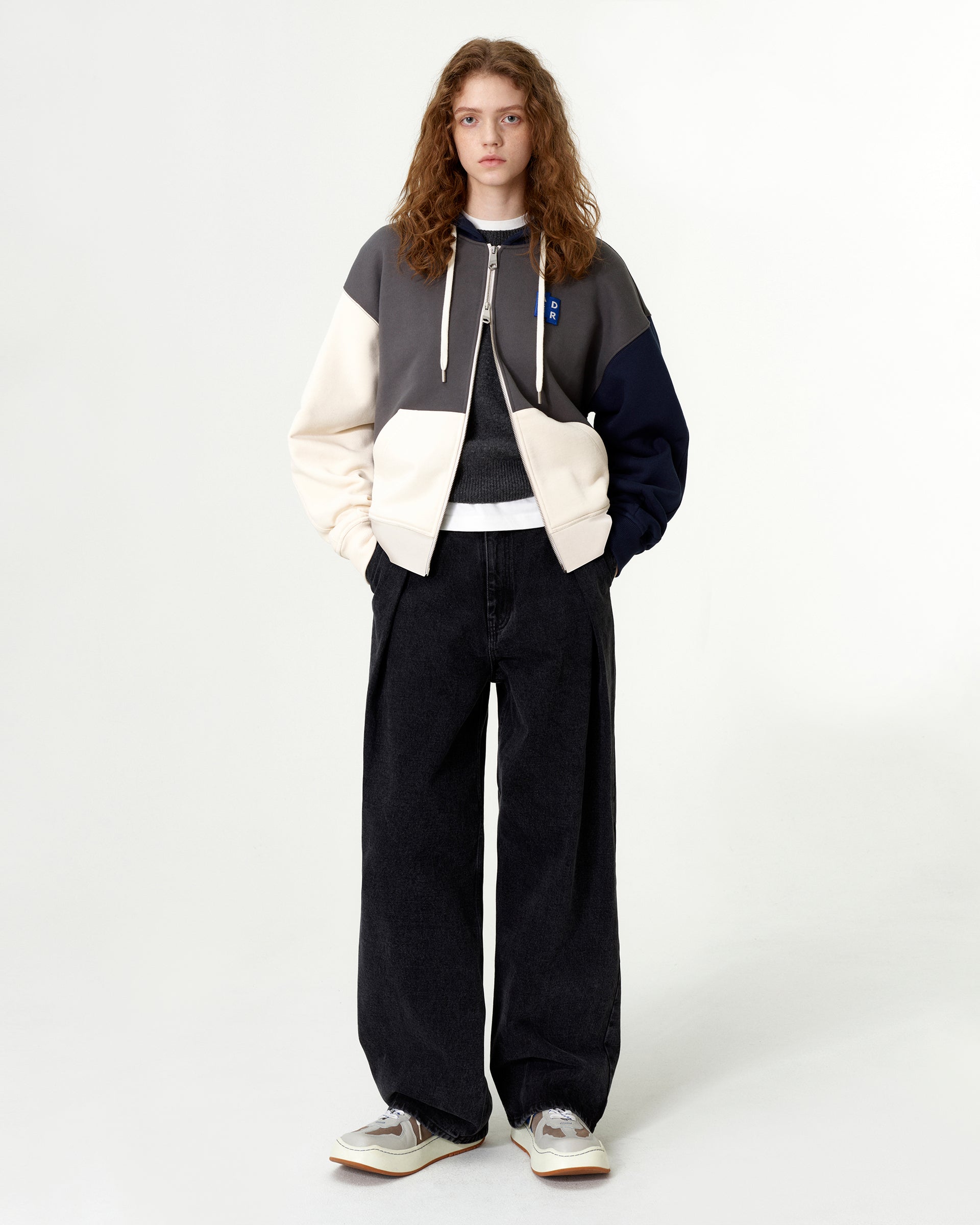 Ader Error - Sig; BL Tag hoodie zip-up 02 (Charcoal) product image 1 | TRAB K-Fashion Australia