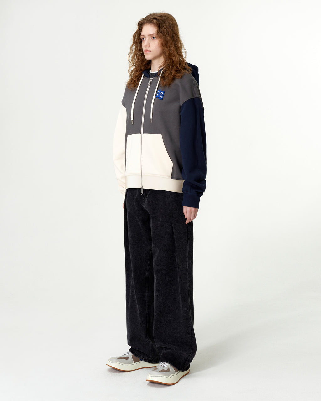Ader Error - Sig; BL Tag hoodie zip-up 02 (Charcoal) product image 3 | TRAB K-Fashion Australia