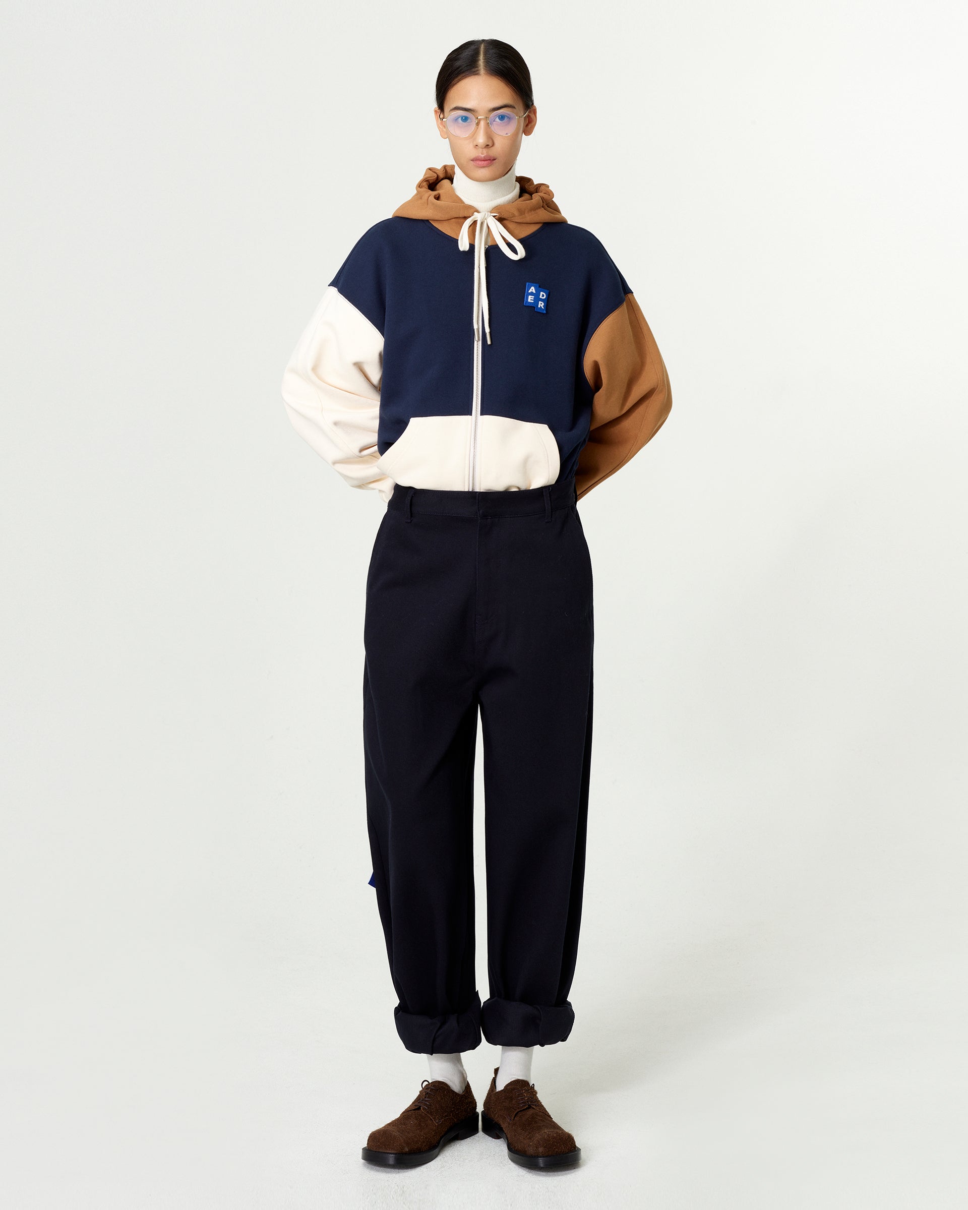 Ader Error - Sig; BL Tag hoodie zip-up 02 (Dark Navy) product image 1 | TRAB K-Fashion Australia