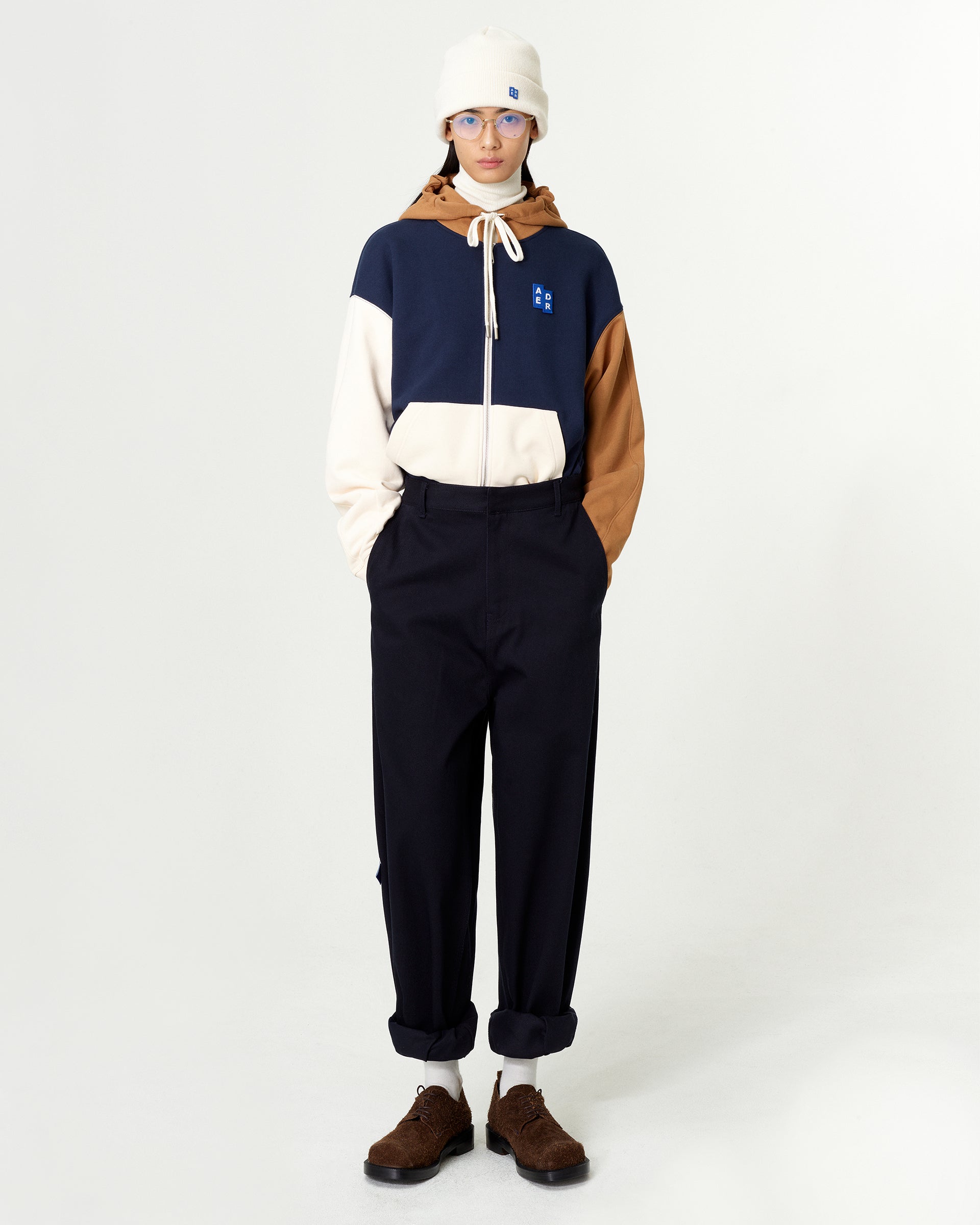 Ader Error - Sig; BL Tag hoodie zip-up 02 (Dark Navy) product image 2 | TRAB K-Fashion Australia