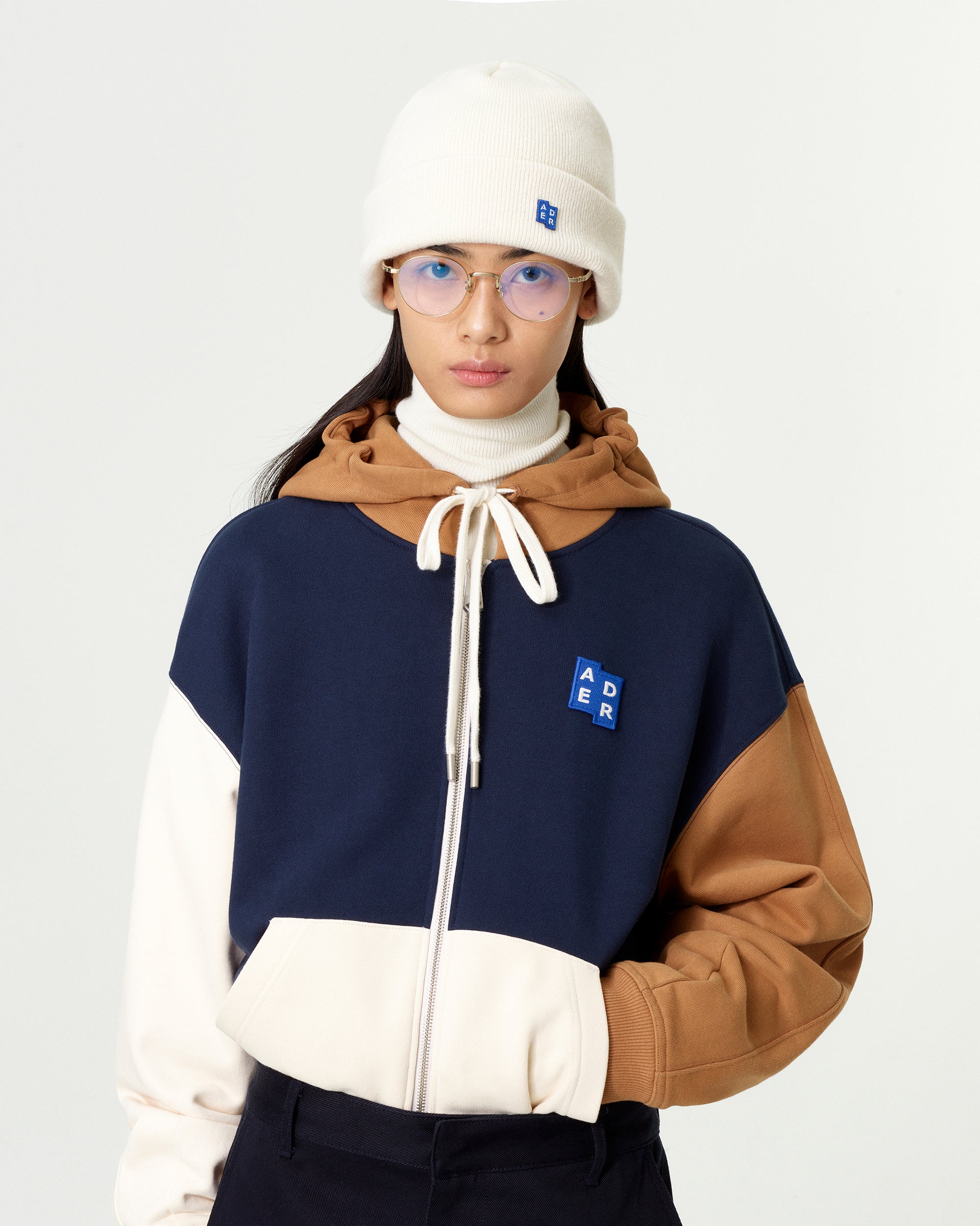 Ader Error - Sig; BL Tag hoodie zip-up 02 (Dark Navy) product image 3 | TRAB K-Fashion Australia