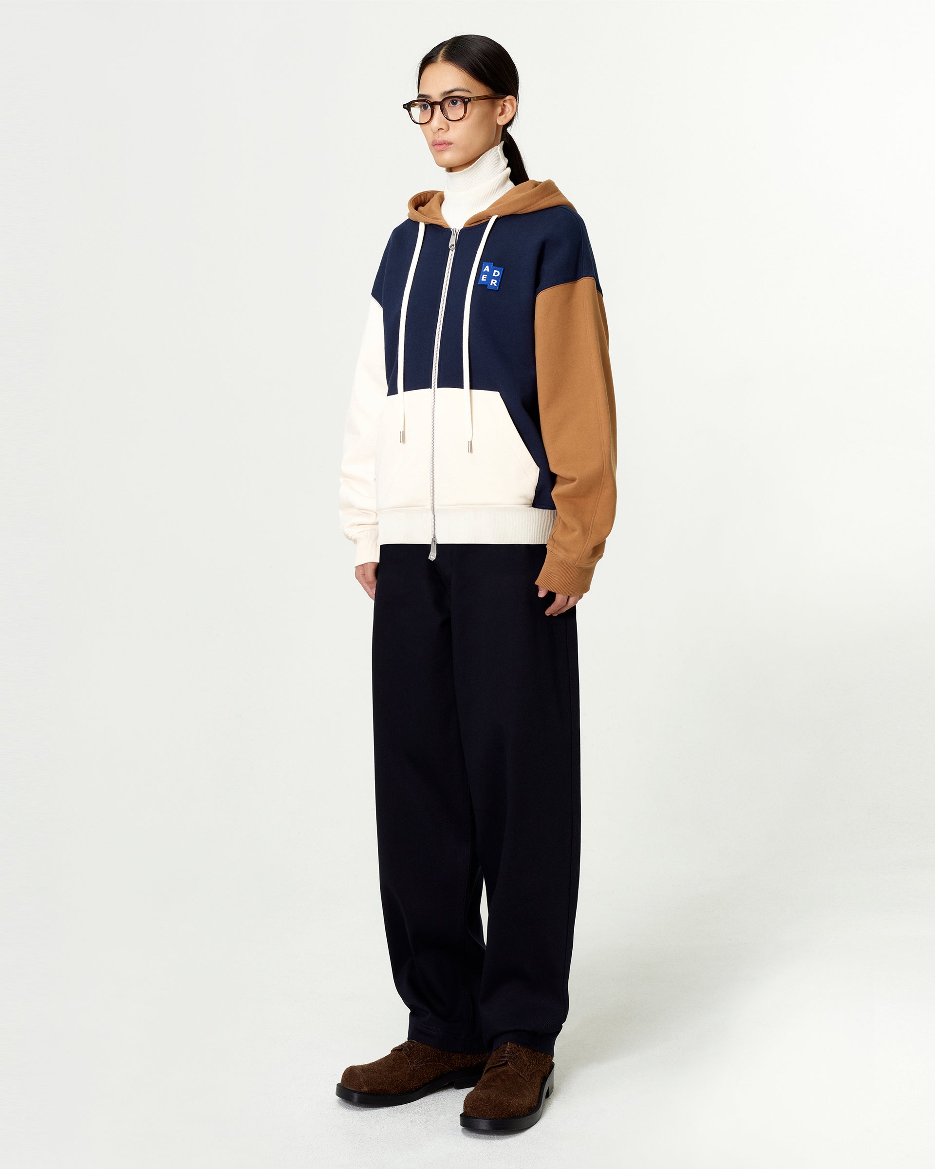 Ader Error - Sig; BL Tag hoodie zip-up 02 (Dark Navy) product image 4 | TRAB K-Fashion Australia