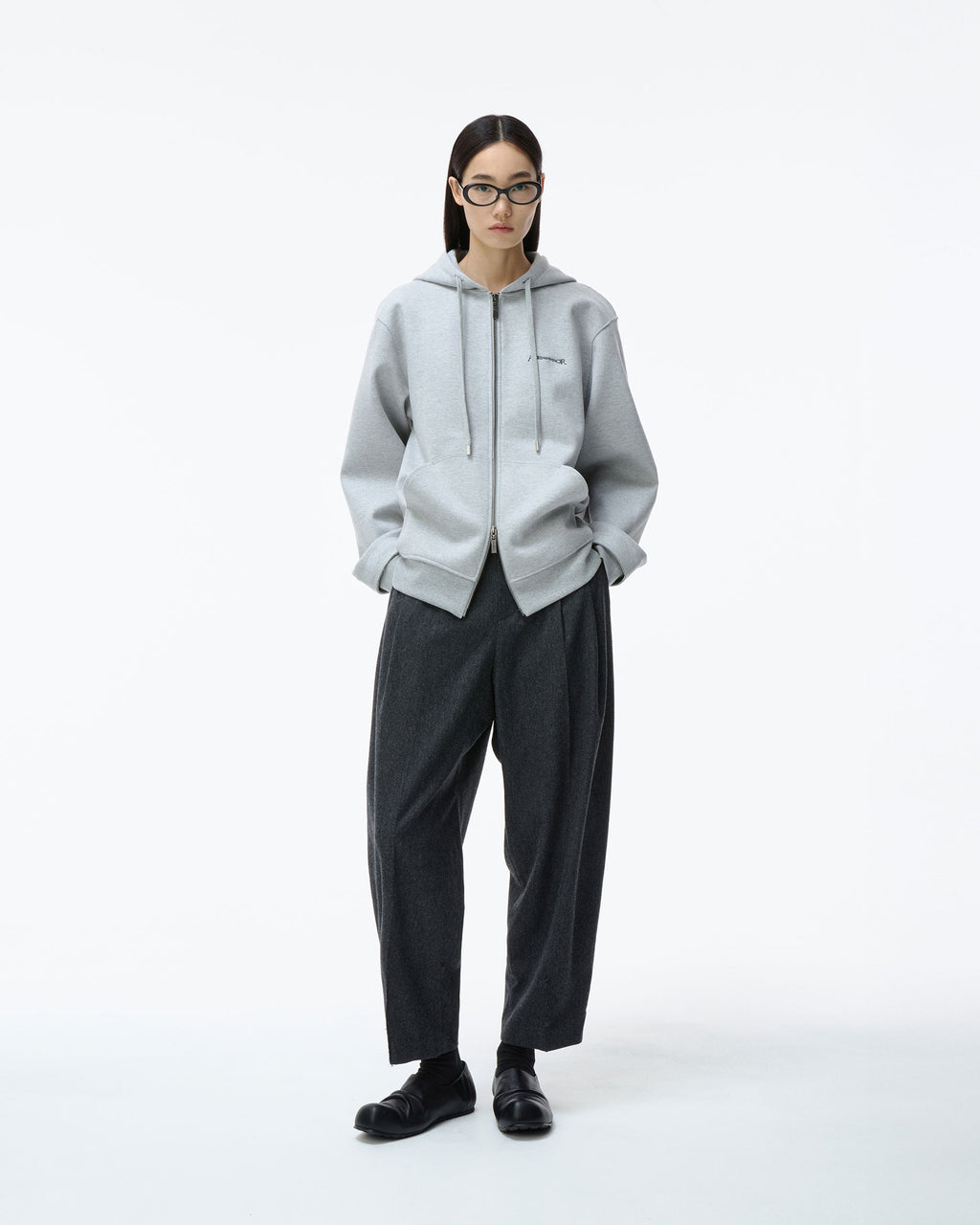 Ader Error - Titan Hoodie zip-up Product. 30 (Grey) product image 4 | TRAB K-Fashion Australia