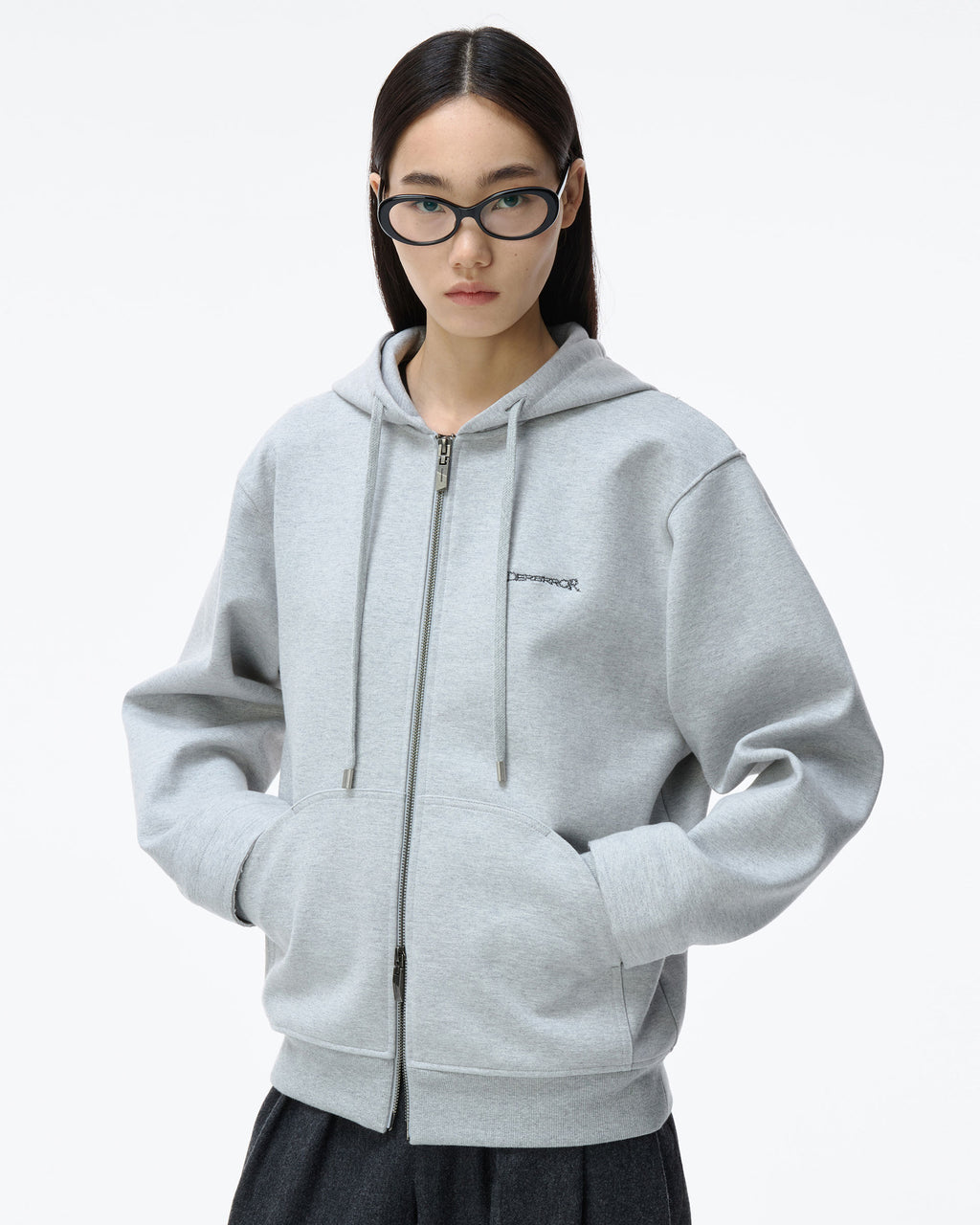 Ader Error - Titan Hoodie zip-up Product. 30 (Grey) product image 5 | TRAB K-Fashion Australia