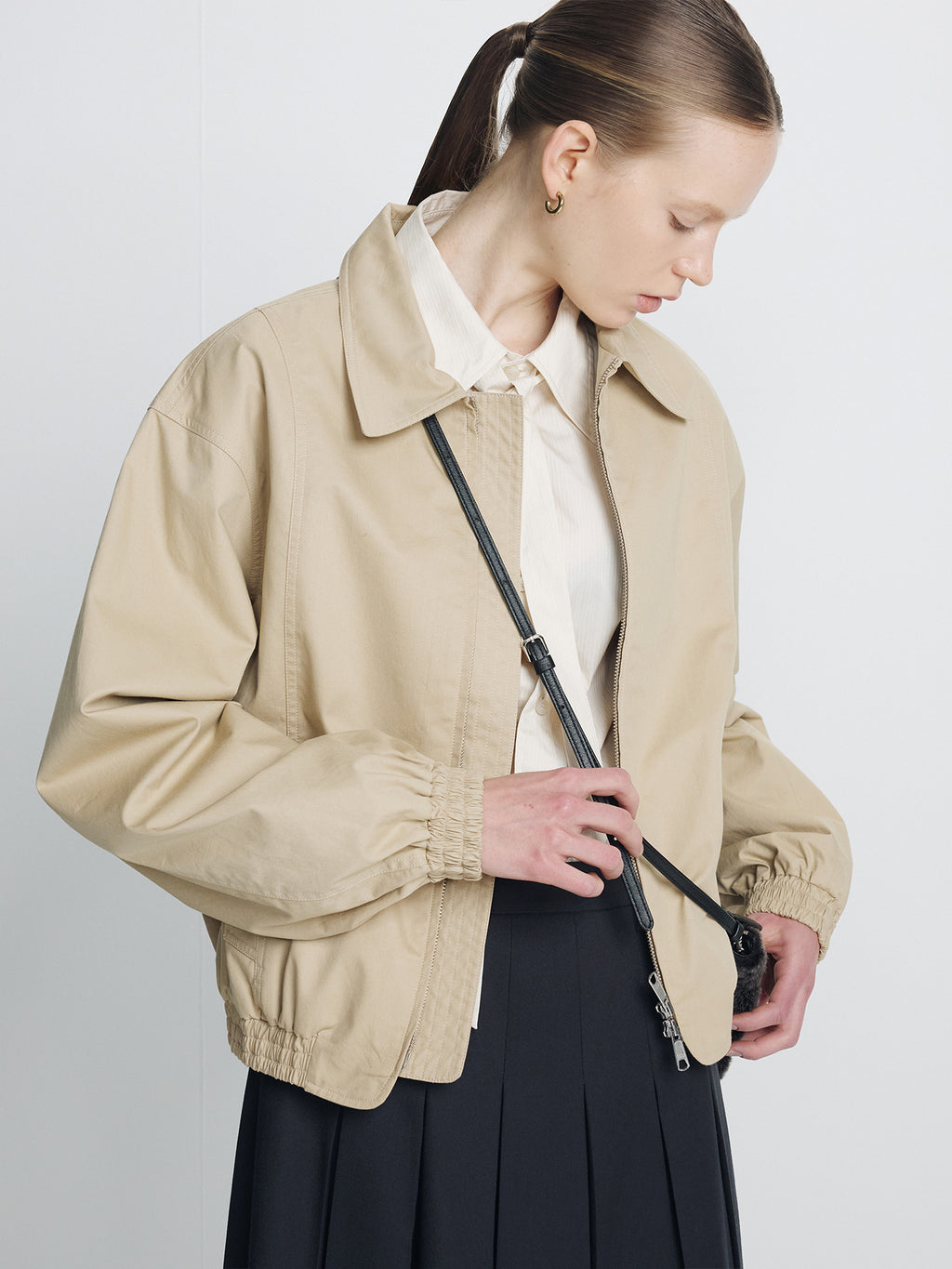 Tonywack - Cotton Twill Blouson Jacket (Beige) product image 5 | TRAB K-Fashion Australia