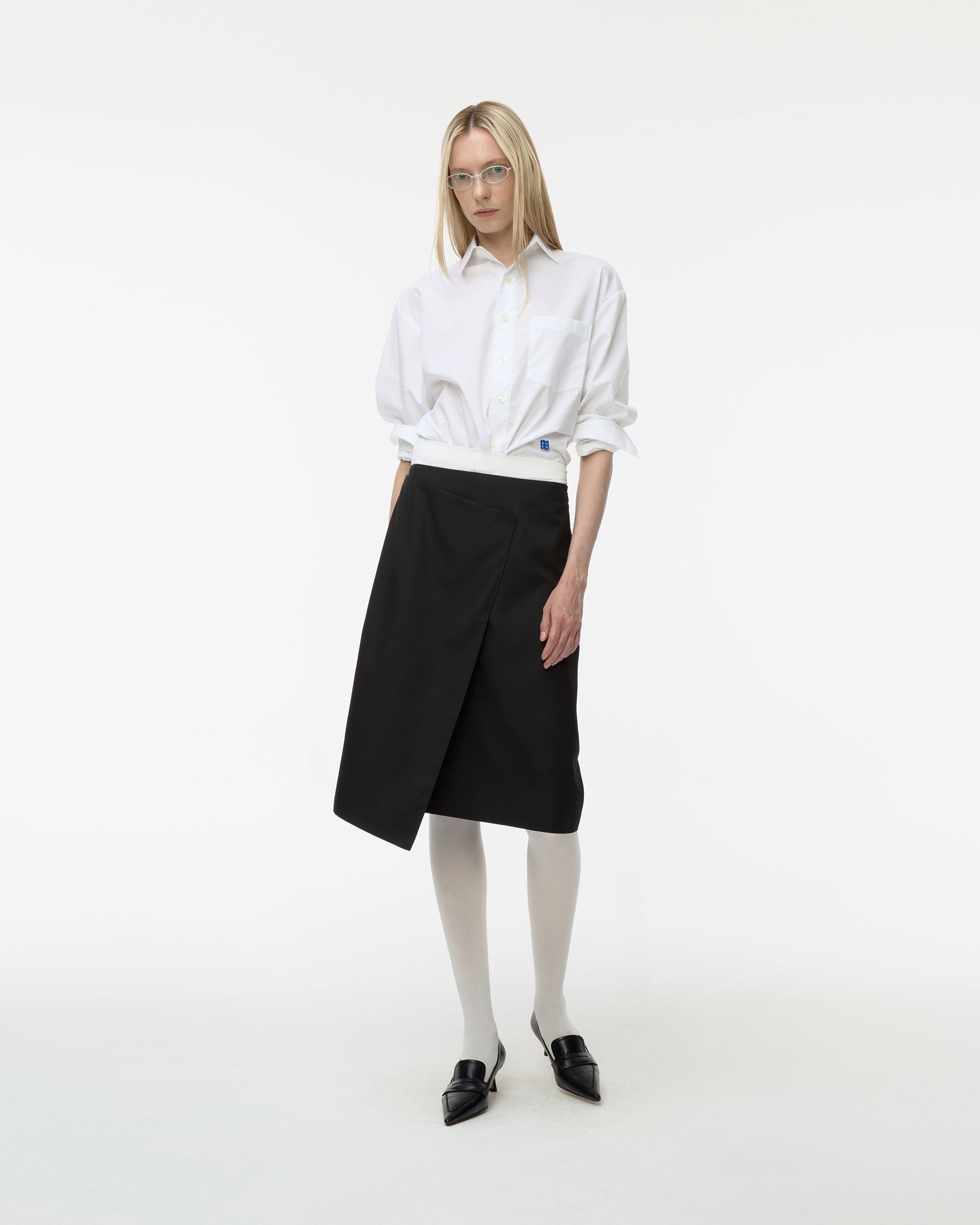 Ader Error - Sig; BL Tag shirt 01 (White) product image 1 | TRAB K-Fashion Australia