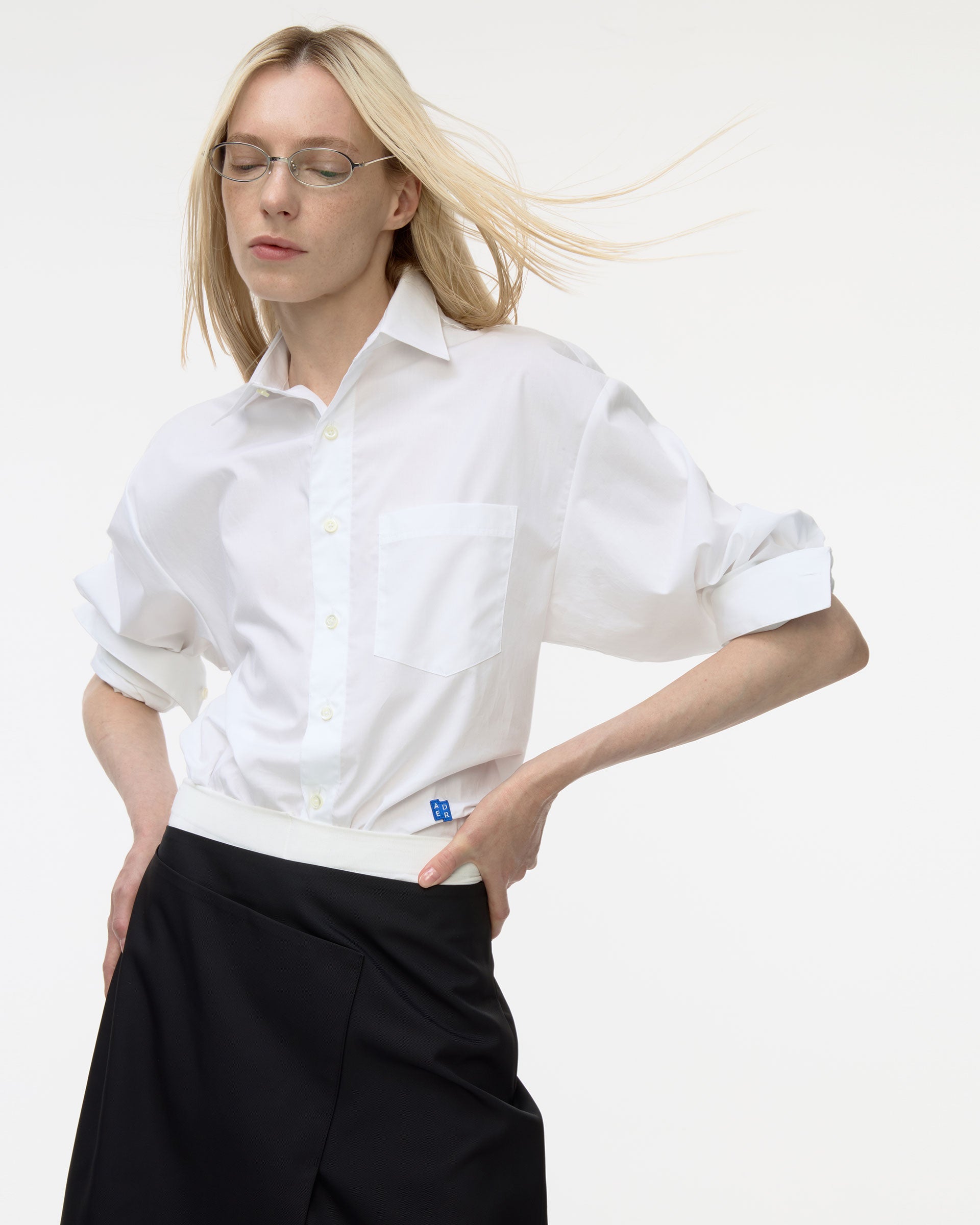 Ader Error - Sig; BL Tag shirt 01 (White) product image 4 | TRAB K-Fashion Australia
