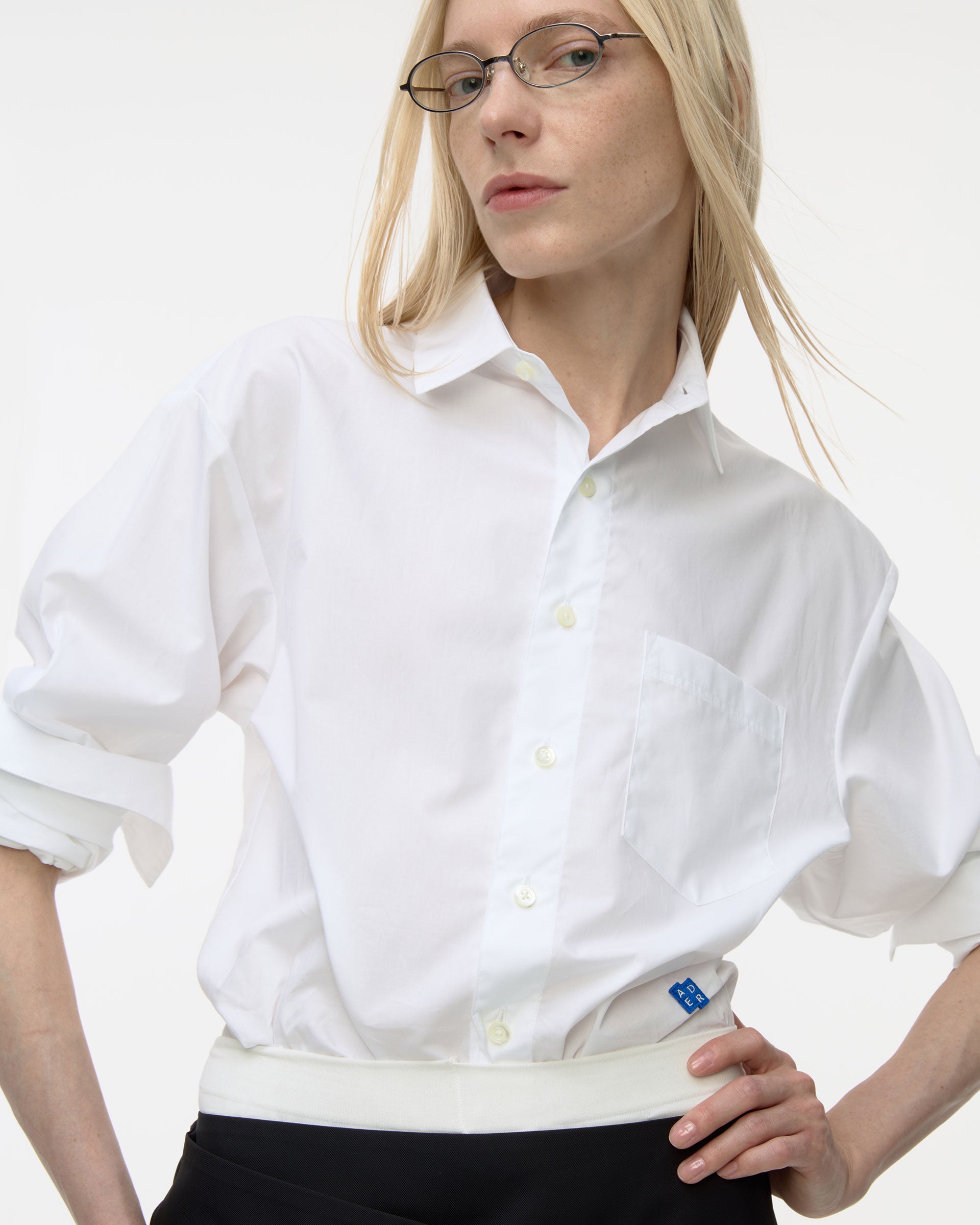 Ader Error - Sig; BL Tag shirt 01 (White) product image 6 | TRAB K-Fashion Australia