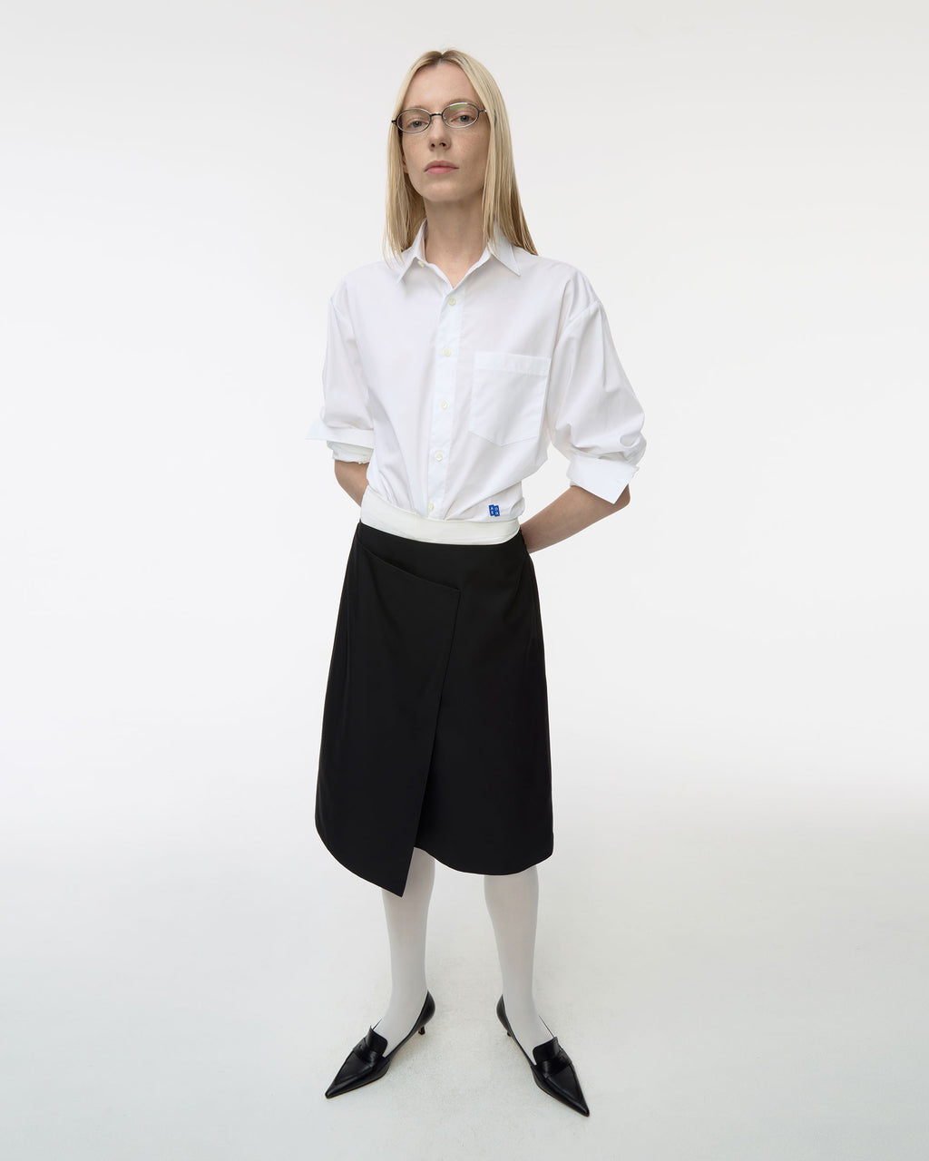 Ader Error - Sig; BL Tag shirt 01 (White) product image 9 | TRAB K-Fashion Australia