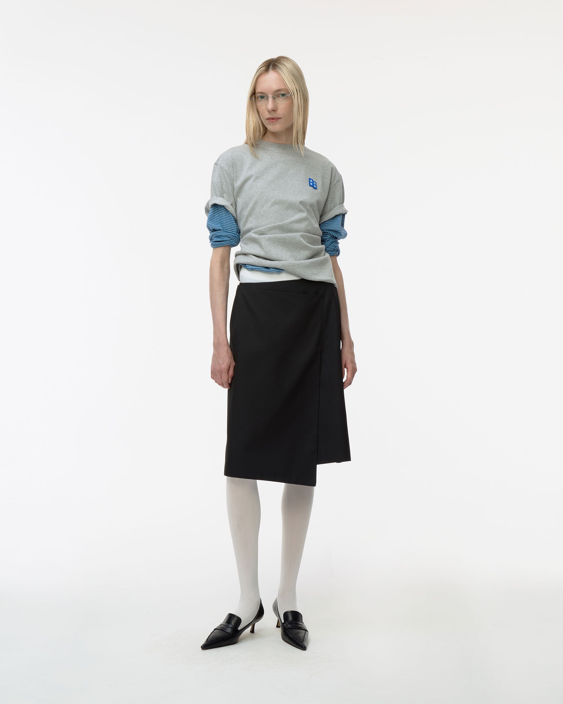 Ader Error - Sig; BL Tag t-shirt 01 (Grey) product image 1 | TRAB K-Fashion Australia