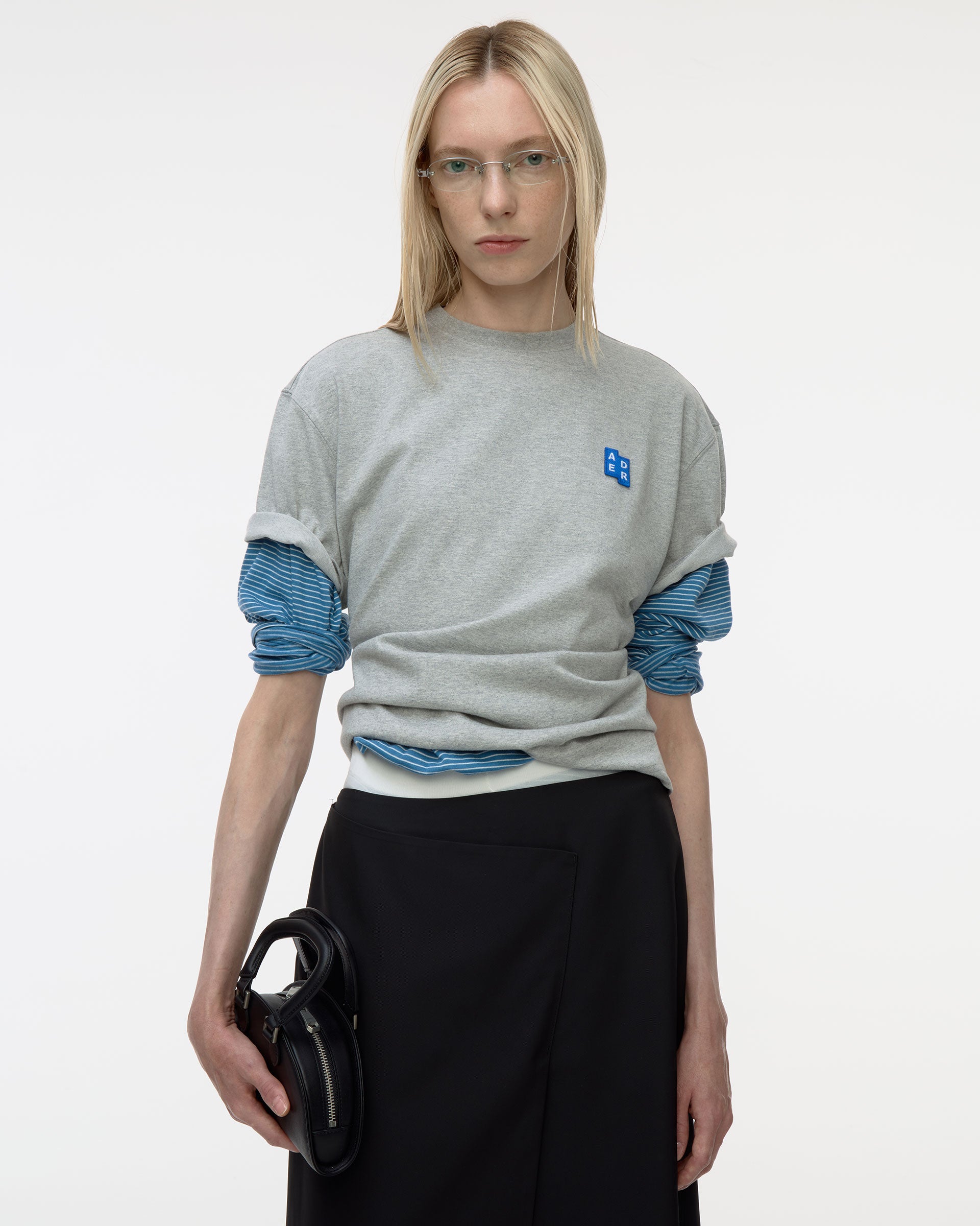 Ader Error - Sig; BL Tag t-shirt 01 (Grey) product image 4 | TRAB K-Fashion Australia