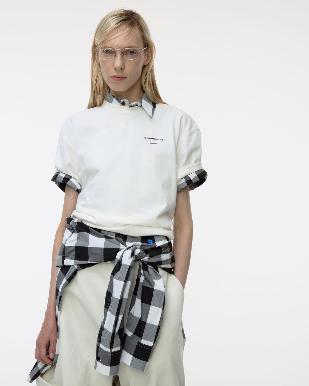 Ader Error - Sig; BL Tag T-shirt 08<br> (Off White) product image 11 | TRAB K-Fashion Australia