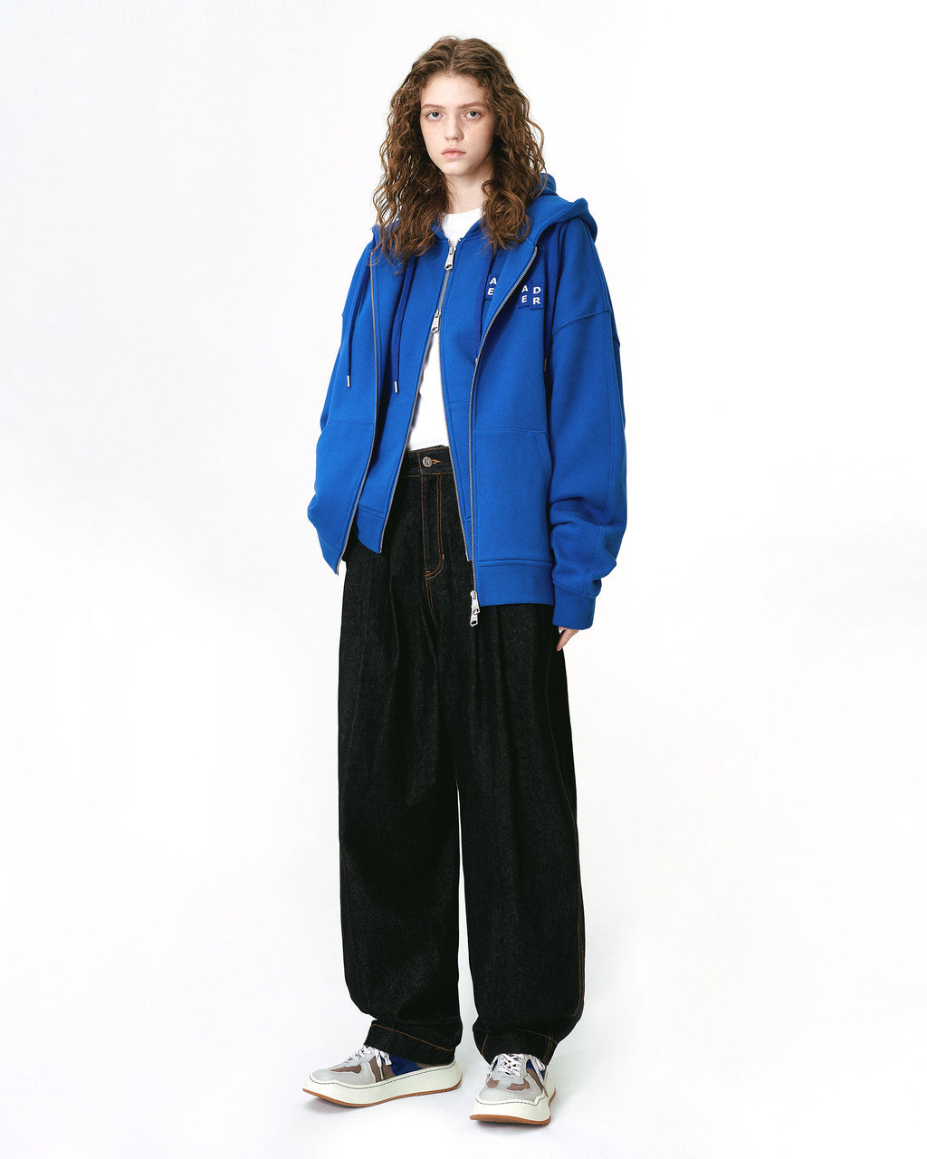 Ader Error - Sig; BL Tag hoodie zip-up 02 (Blue) product image 1 | TRAB K-Fashion Australia