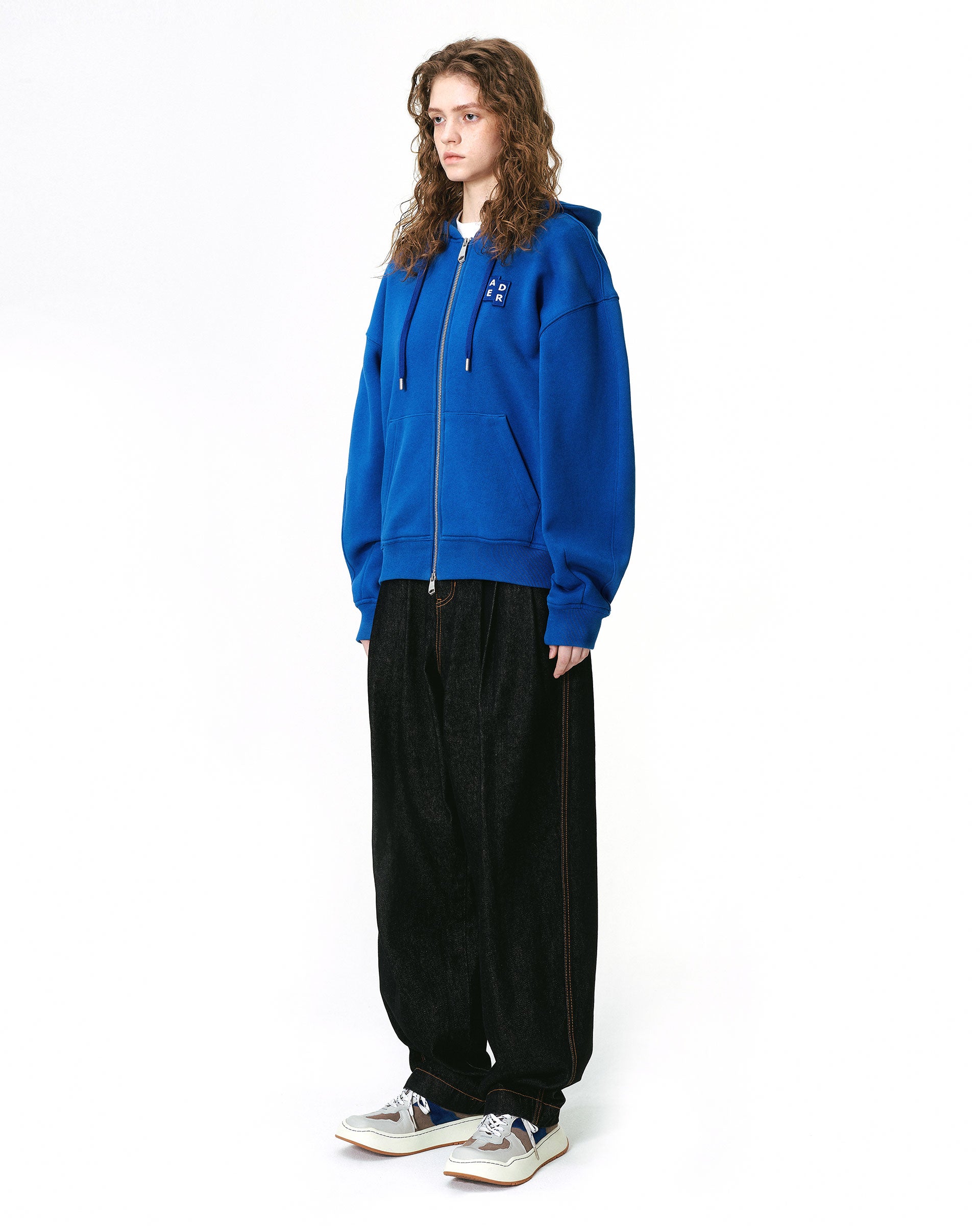 Ader Error - Sig; BL Tag hoodie zip-up 02 (Blue) product image 3 | TRAB K-Fashion Australia