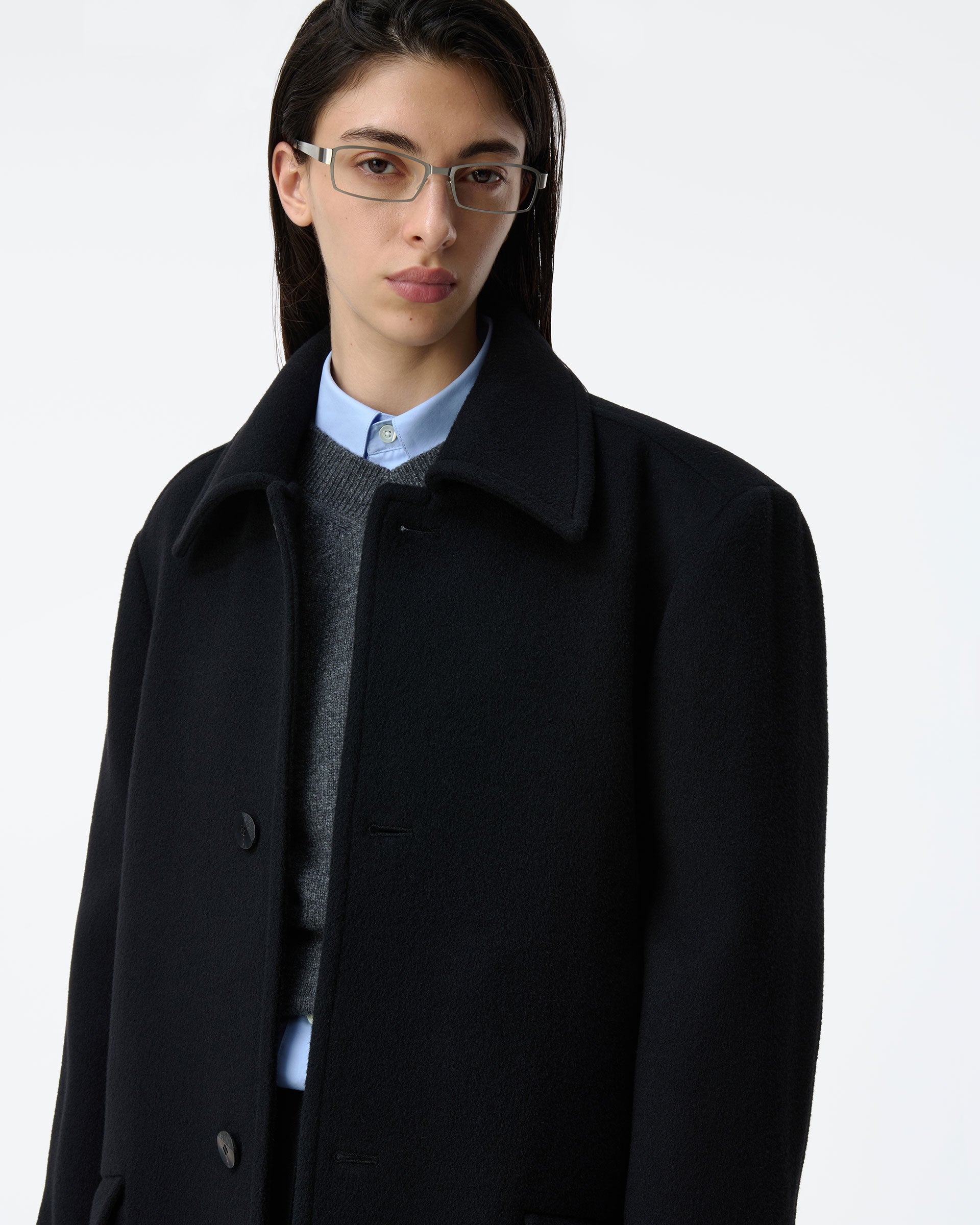 Ader Error - Sig; BK Tag coat 01 (Noir) product image 3 | TRAB K-Fashion Australia