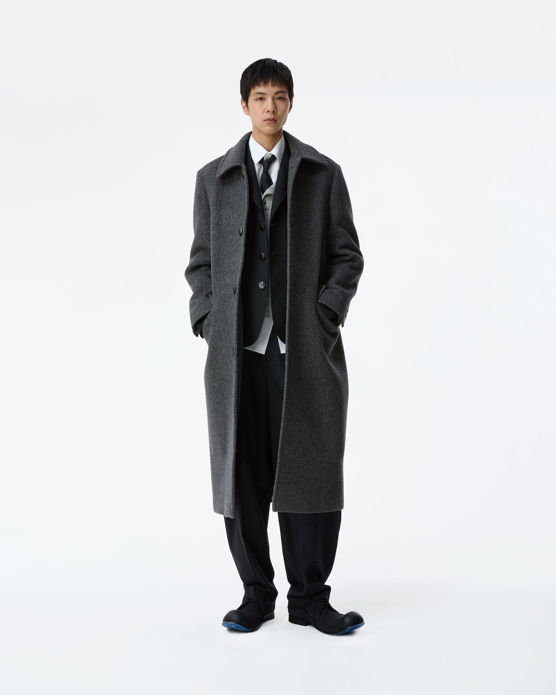 Ader Error - Sig; BK Tag coat 01 (Charcoal) product image 5 | TRAB K-Fashion Australia
