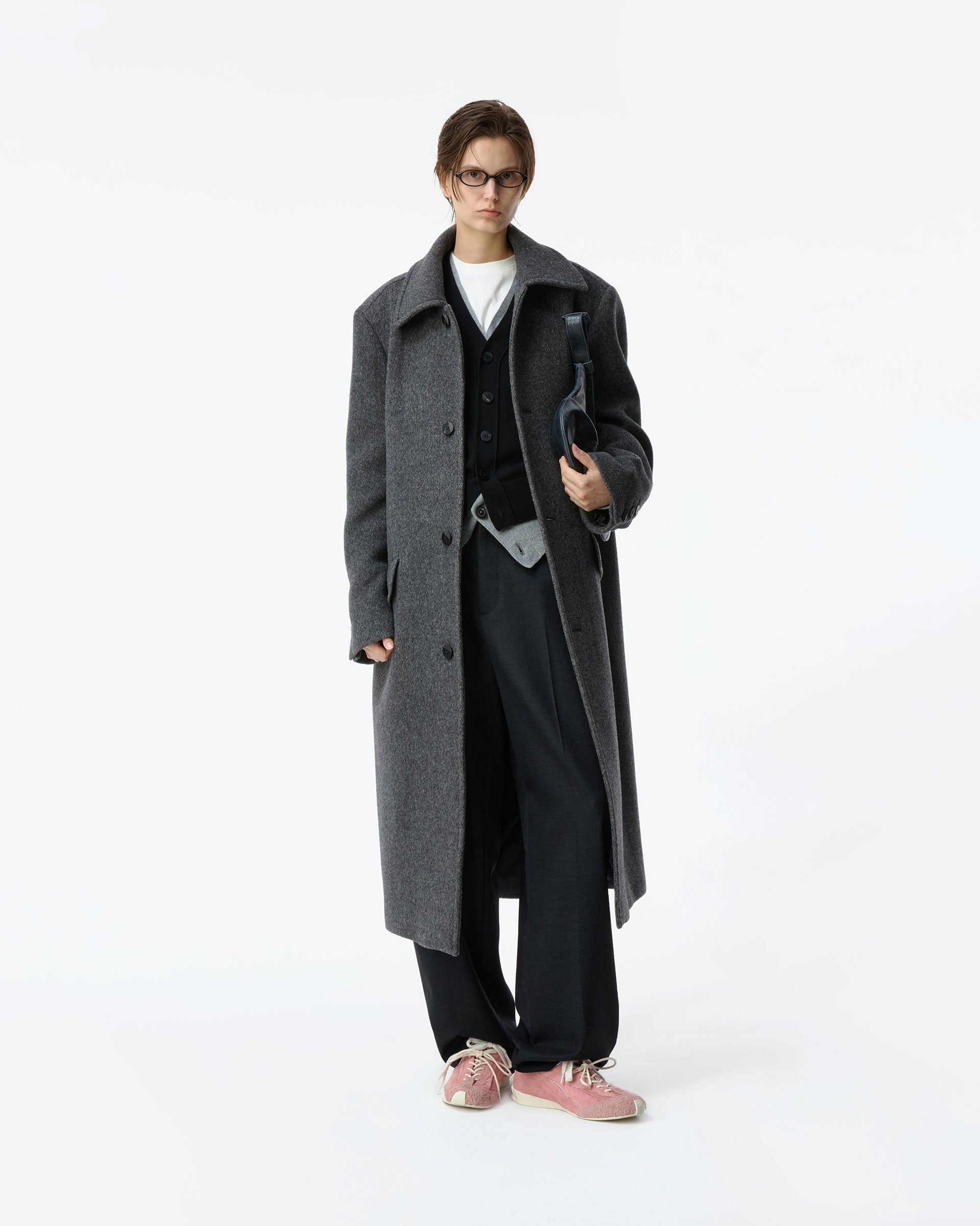 Ader Error - Sig; BK Tag coat 01 (Charcoal) | TRAB K-Fashion Australia