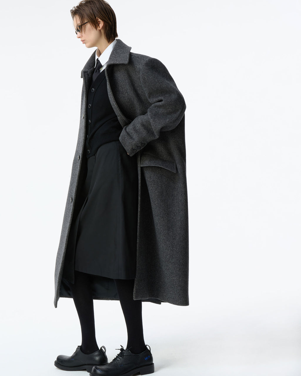 Ader Error - Sig; BK Tag coat 01 (Charcoal) product image 6 | TRAB K-Fashion Australia