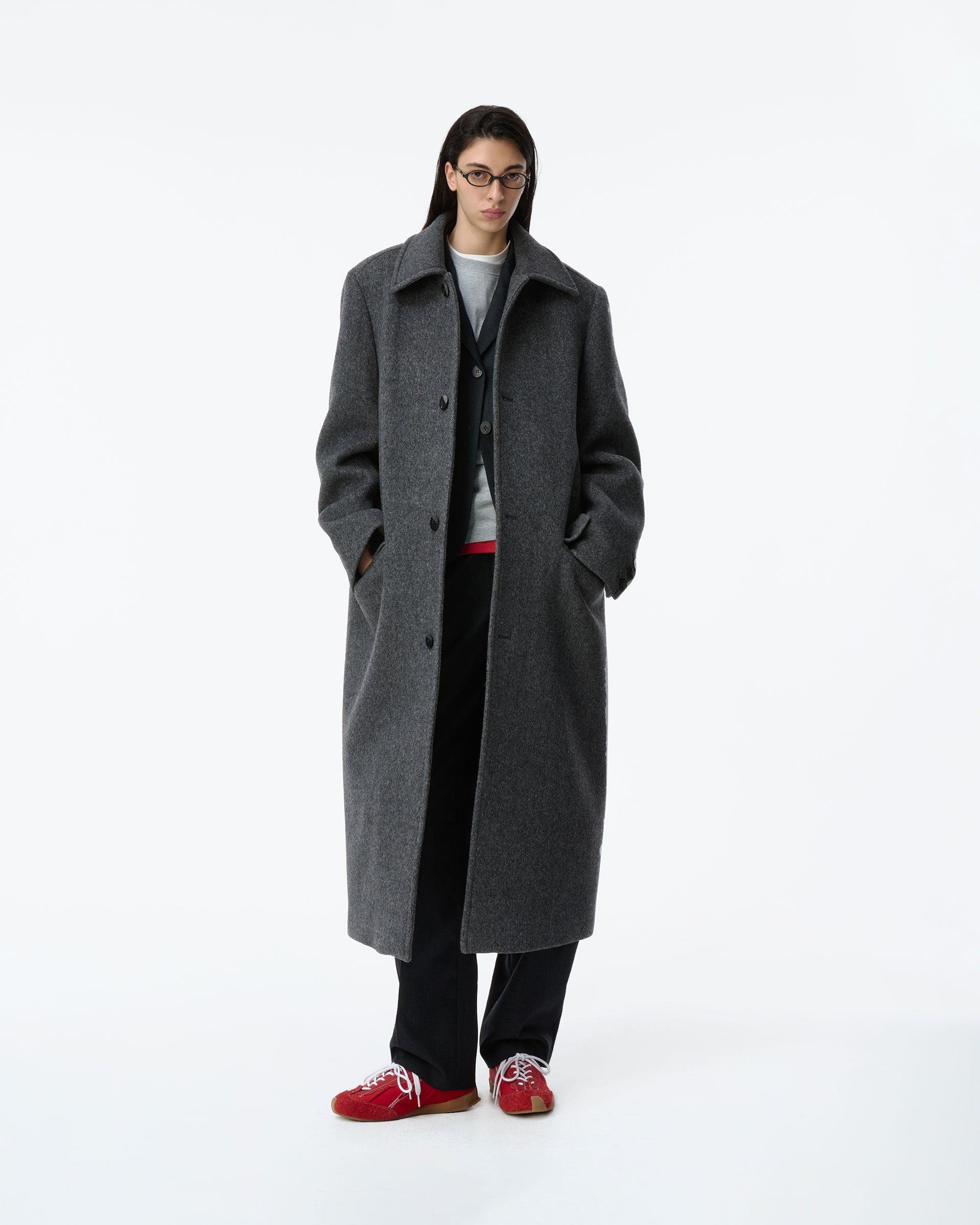 Ader Error - Sig; BK Tag coat 01 (Charcoal) product image 7 | TRAB K-Fashion Australia
