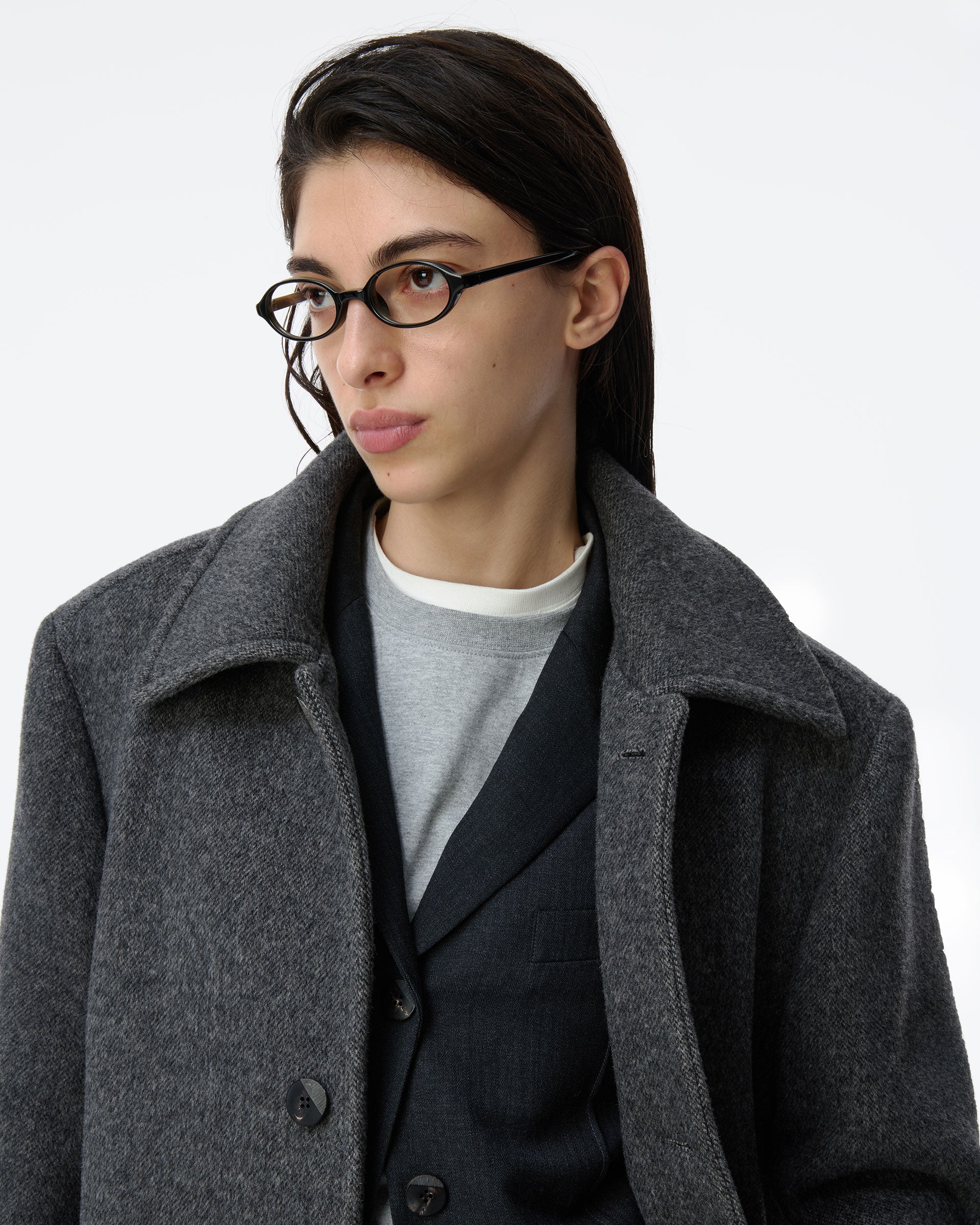 Ader Error - Sig; BK Tag coat 01 (Charcoal) product image 8 | TRAB K-Fashion Australia