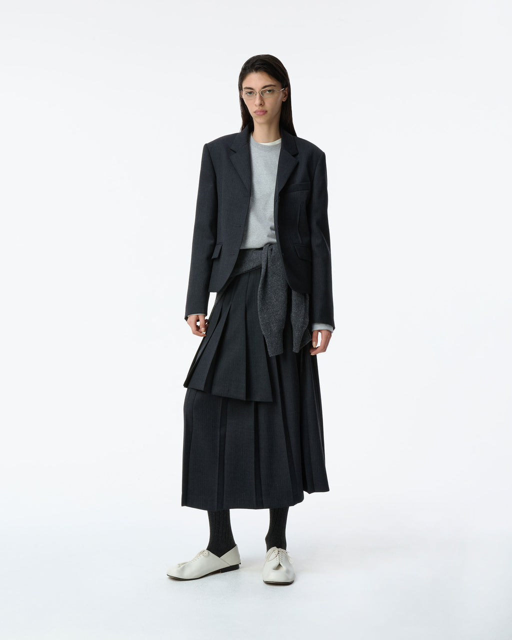 Ader Error - Sig; BK Tag skirt 02 (Grey) product image 1 | TRAB K-Fashion Australia