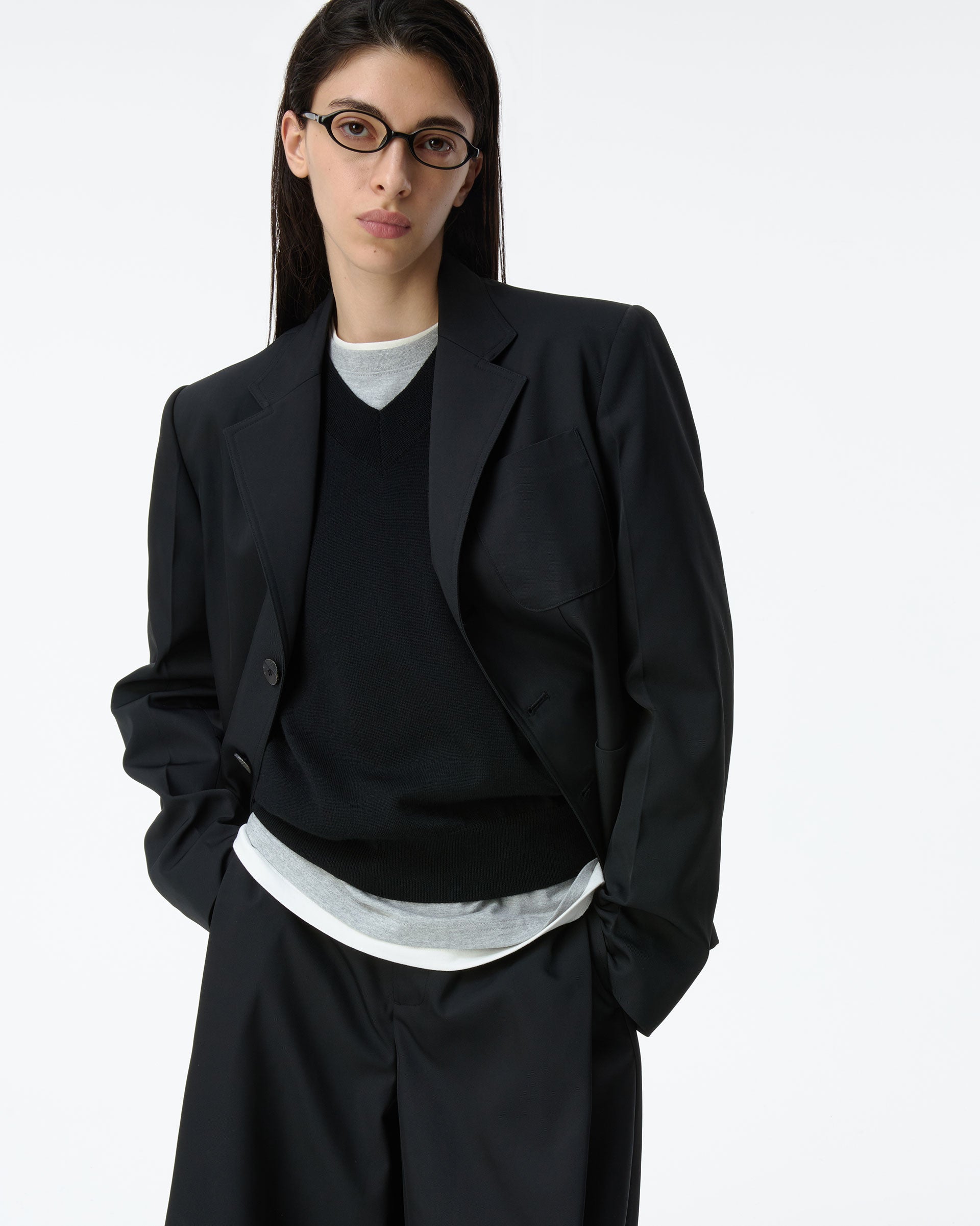 Ader Error - Sig; BK Tag blazer 03 (Noir) product image 3 | TRAB K-Fashion Australia