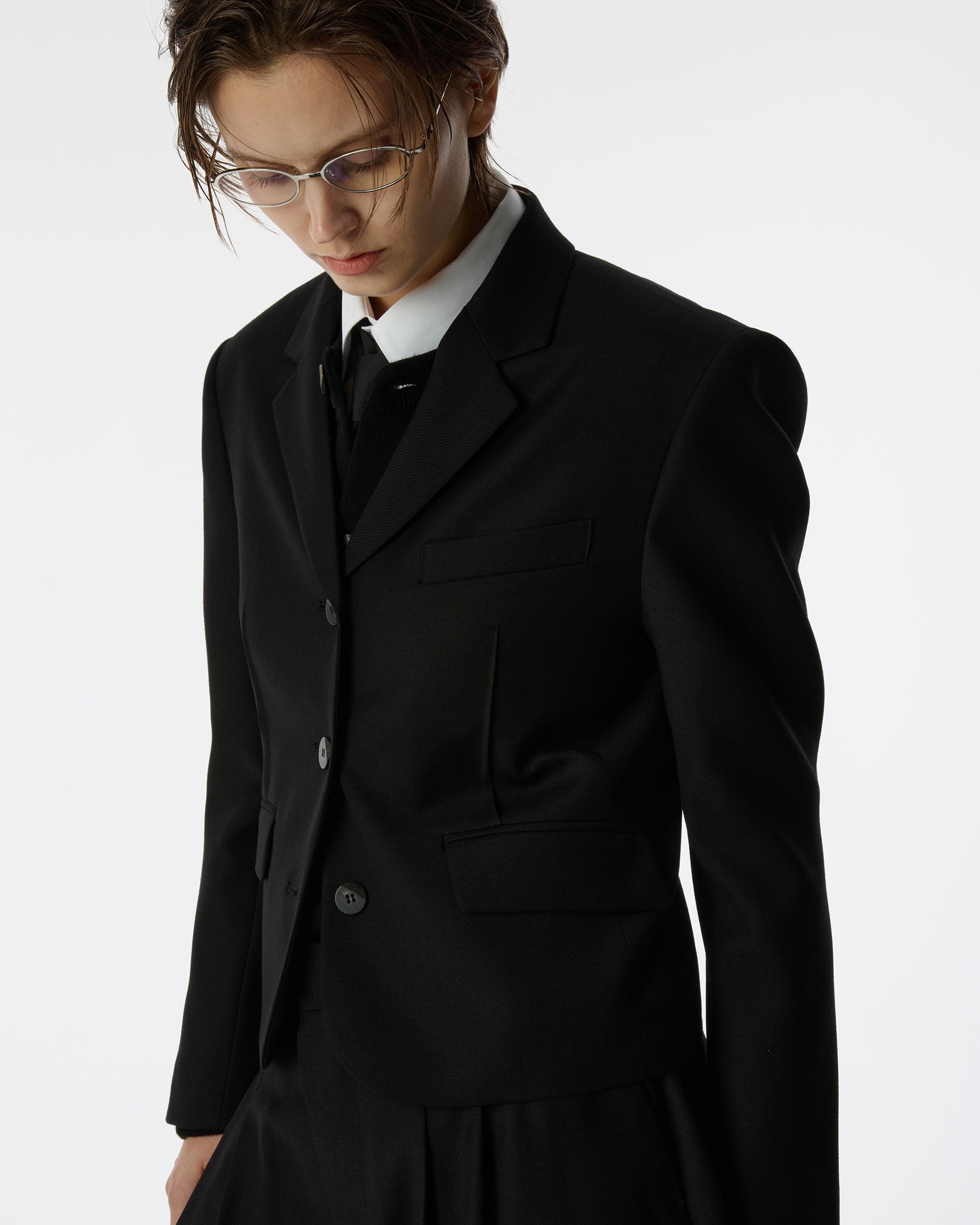 Ader Error - Sig; BK Tag blazer 04 (Noir) product image 4 | TRAB K-Fashion Australia