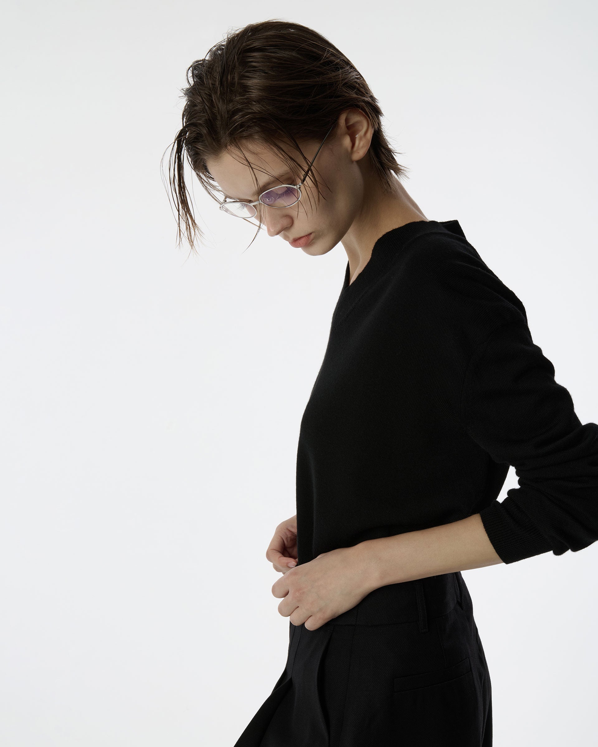 Ader Error - Sig; BK Tag knit 01 (Noir) product image 4 | TRAB K-Fashion Australia