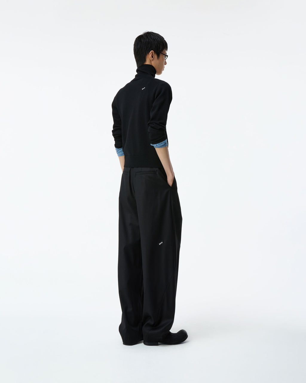 Ader Error - Sig; BK Tag turtleneck knit 01 (Noir) product image 10 | TRAB K-Fashion Australia