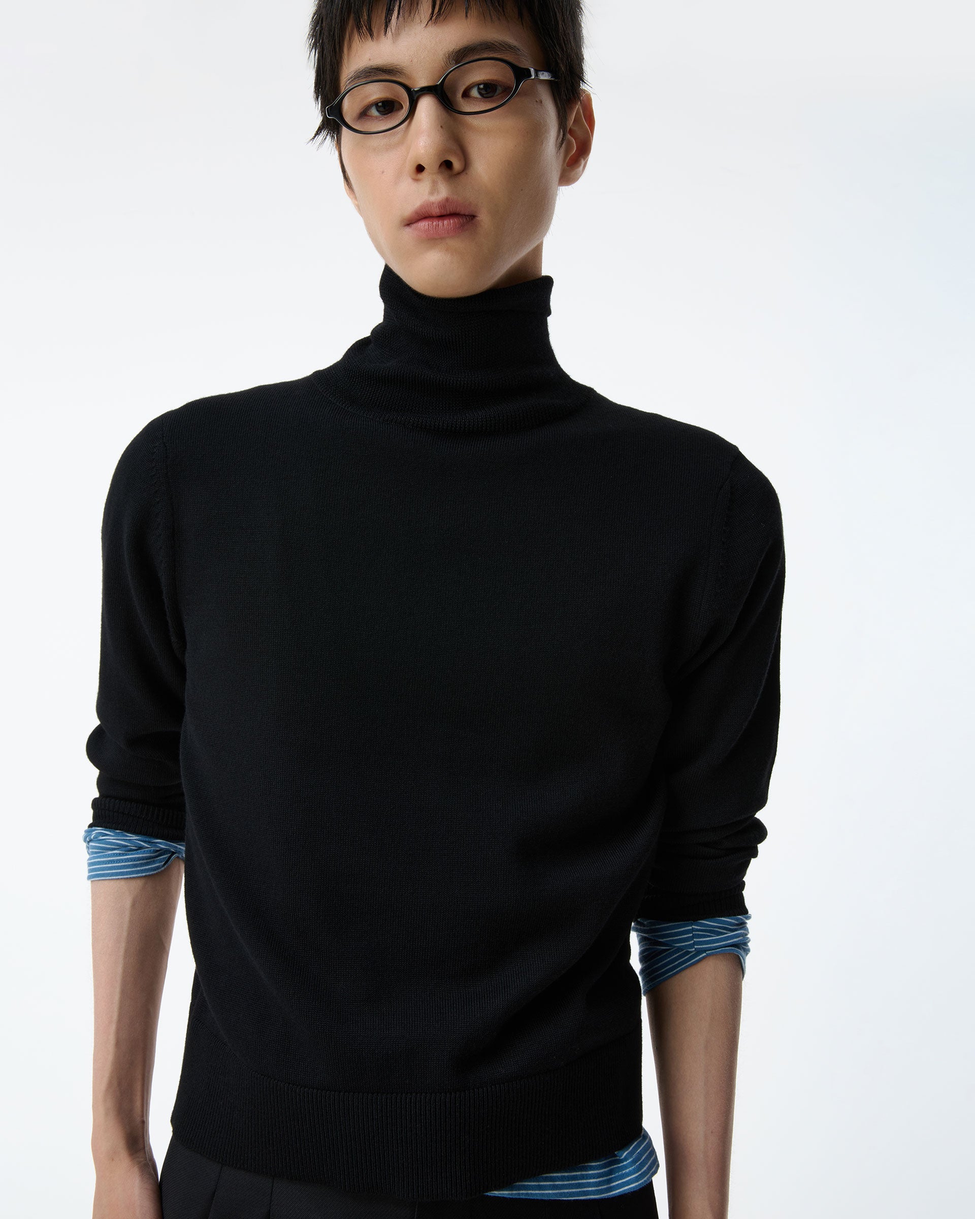 Ader Error - Sig; BK Tag turtleneck knit 01 (Noir) product image 11 | TRAB K-Fashion Australia