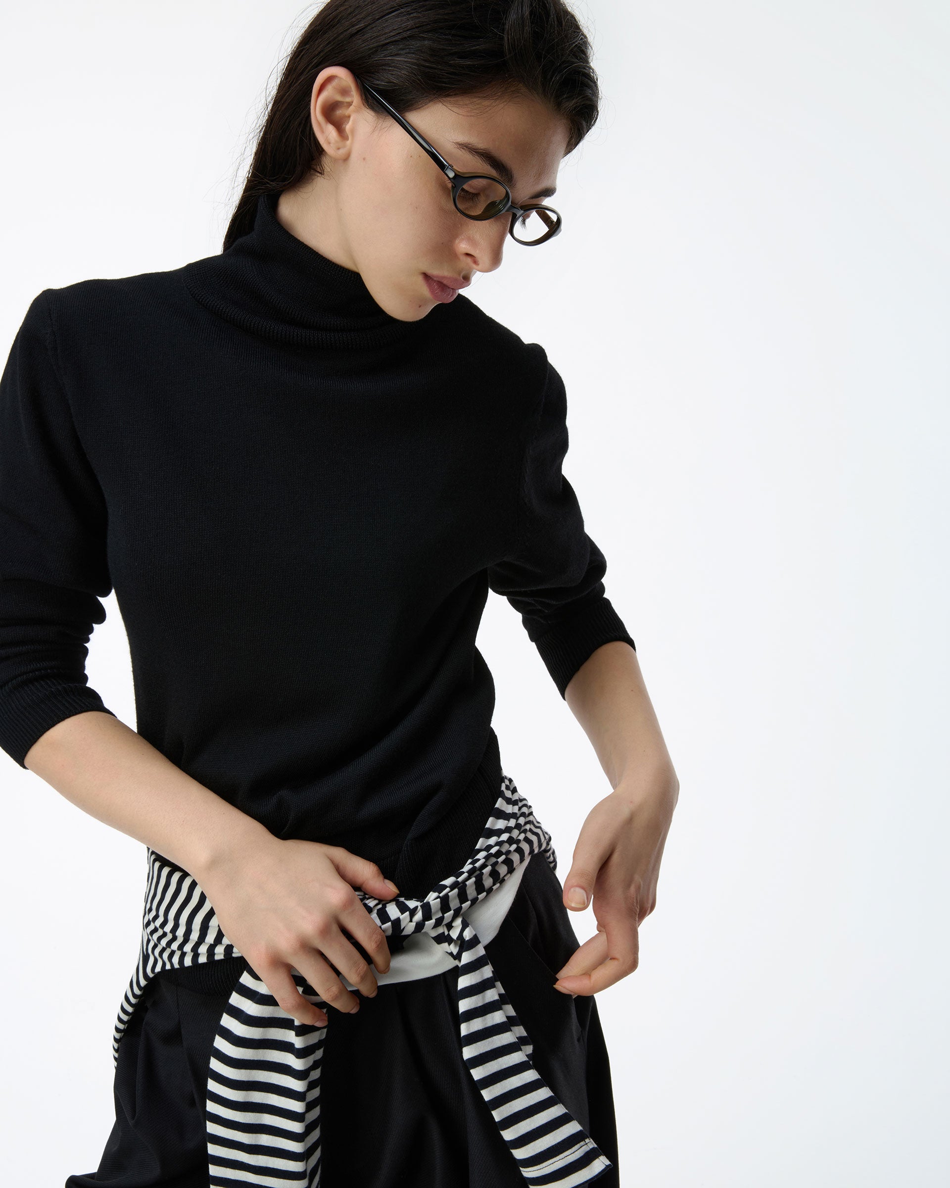 Ader Error - Sig; BK Tag turtleneck knit 01 (Noir) product image 4 | TRAB K-Fashion Australia